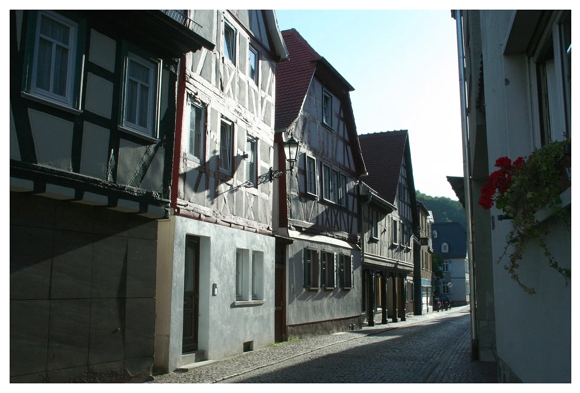 Fachwerkgasse in der Altstadt von Eppstein
