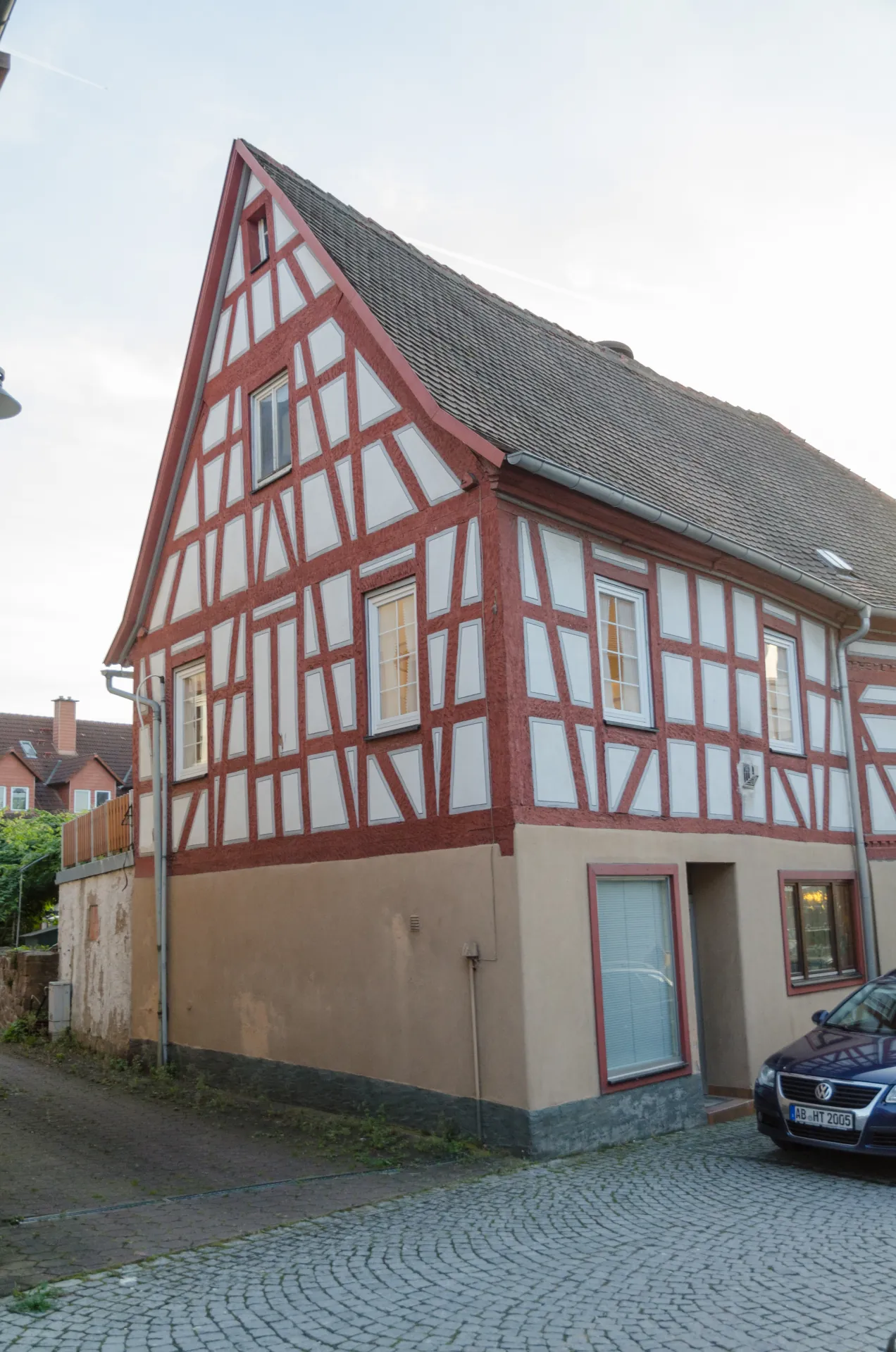 Fachwerkgiebel an der Lindenstraße in Schöllkrippen