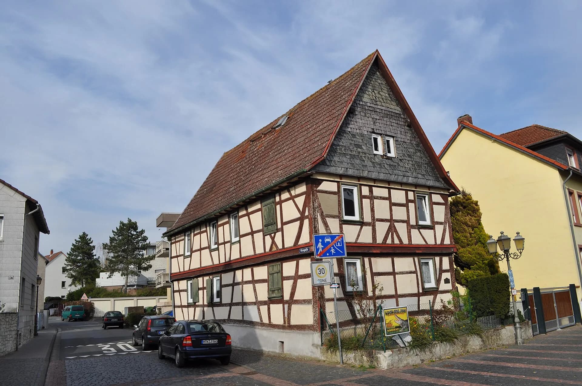 Fachwerkgiebel in der Oberortstraße in Eschborn