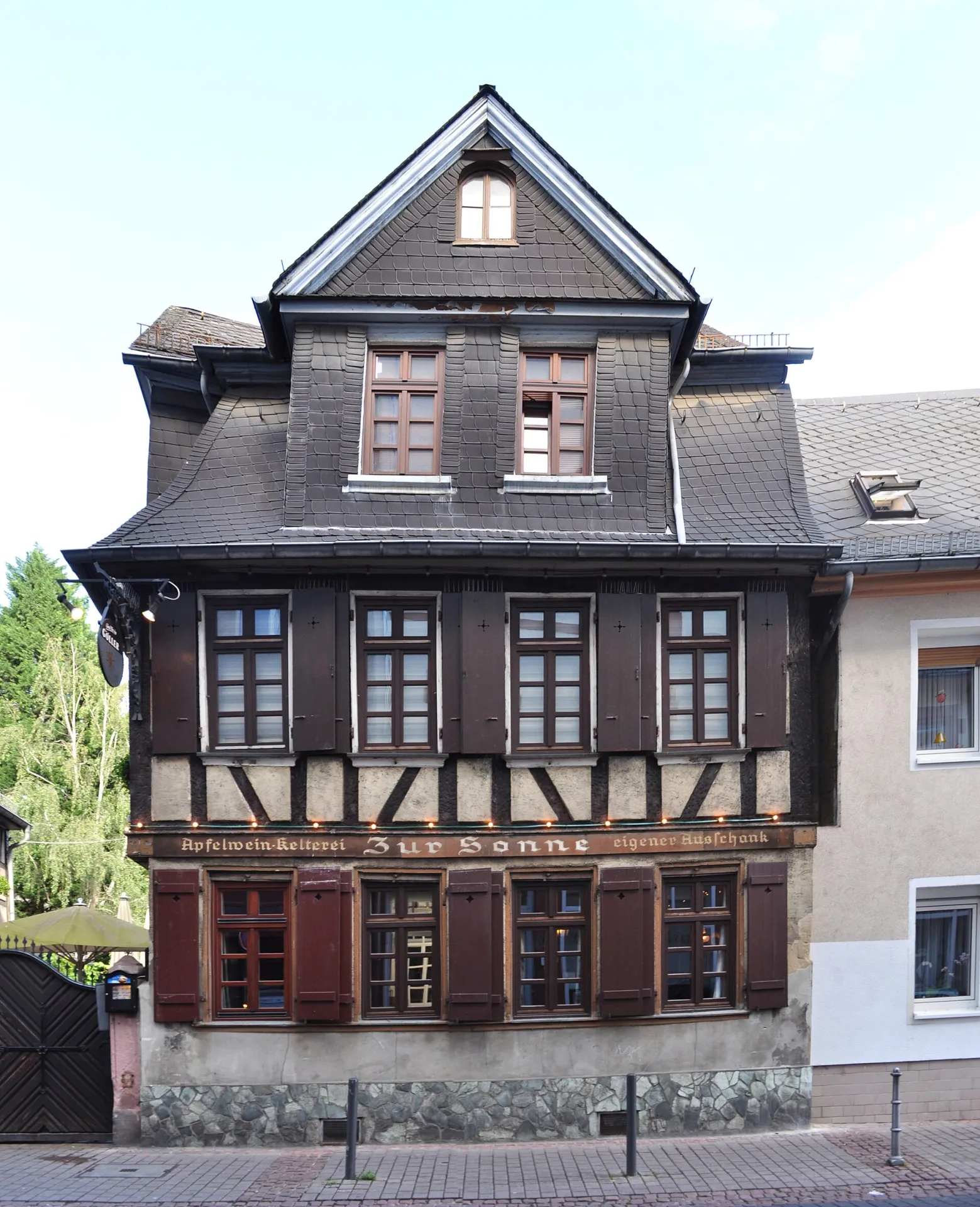 Fachwerkhaus an der Berger Straße in Frankfurt Bornheim