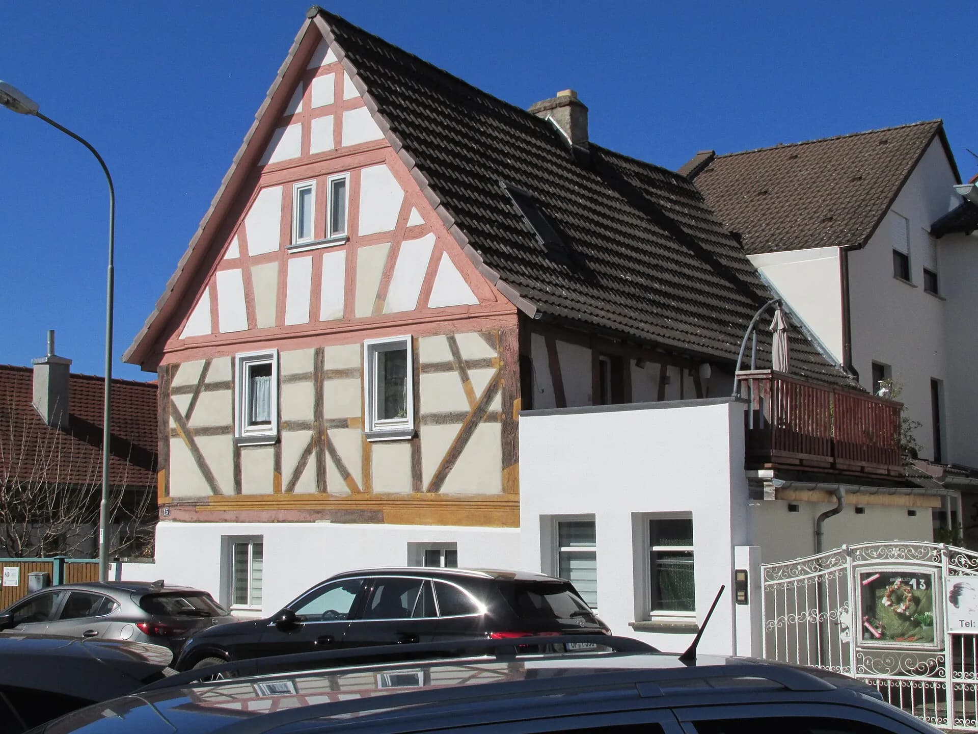 Rotes Fachwerkhaus Breite Straße 15 in Offenbach-Rumpenheim