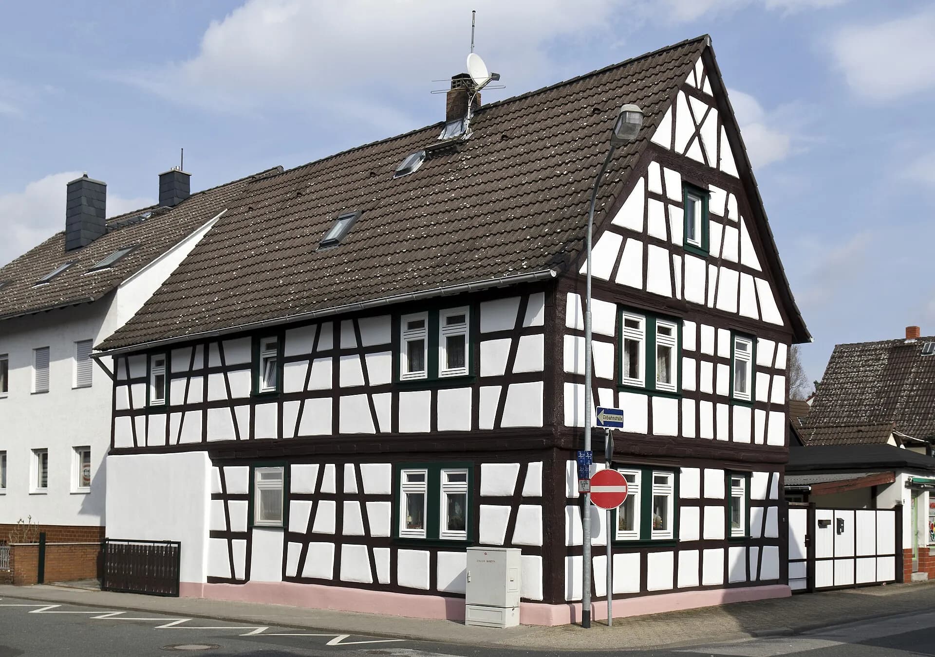 Restauriertes Fachwerkhaus im Ortskern von Egelsbach