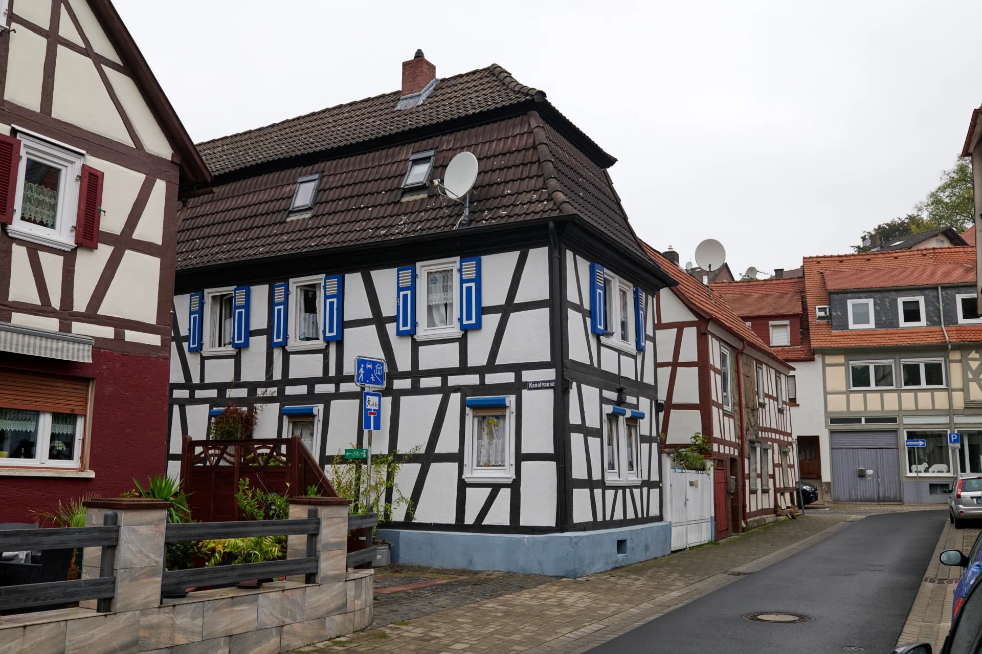 Fachwerkeckhaus in der Ostheimer Straße in Nidderau-Windecken