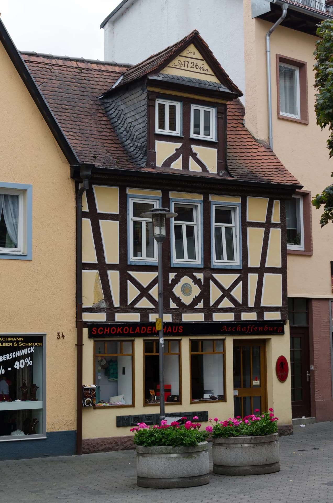 Fachwerkhaus von 1726 in der Sandgasse in Aschaffenburg