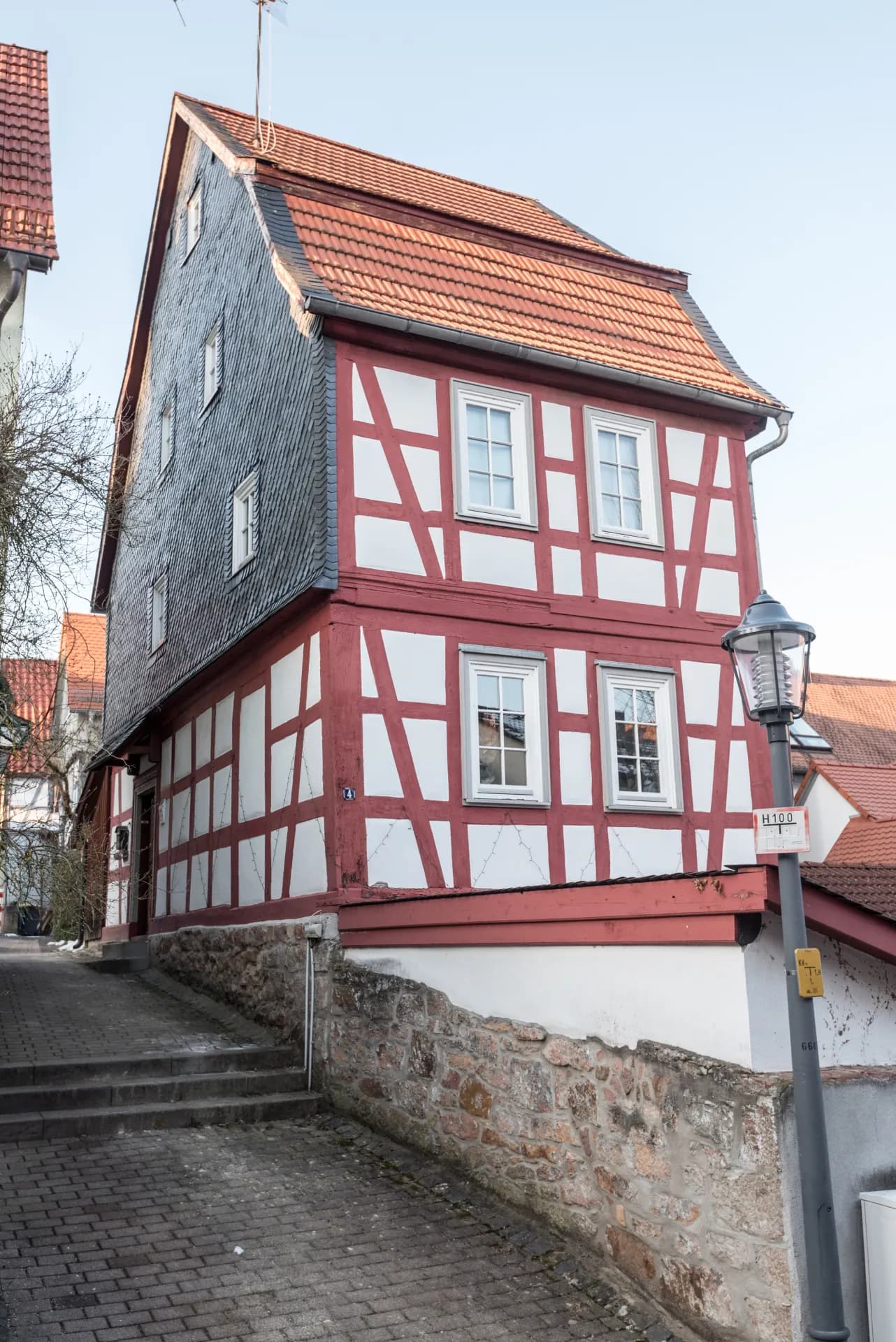 Rotes Fachwerkhaus Schwarzgasse 4 in Wächtersbach