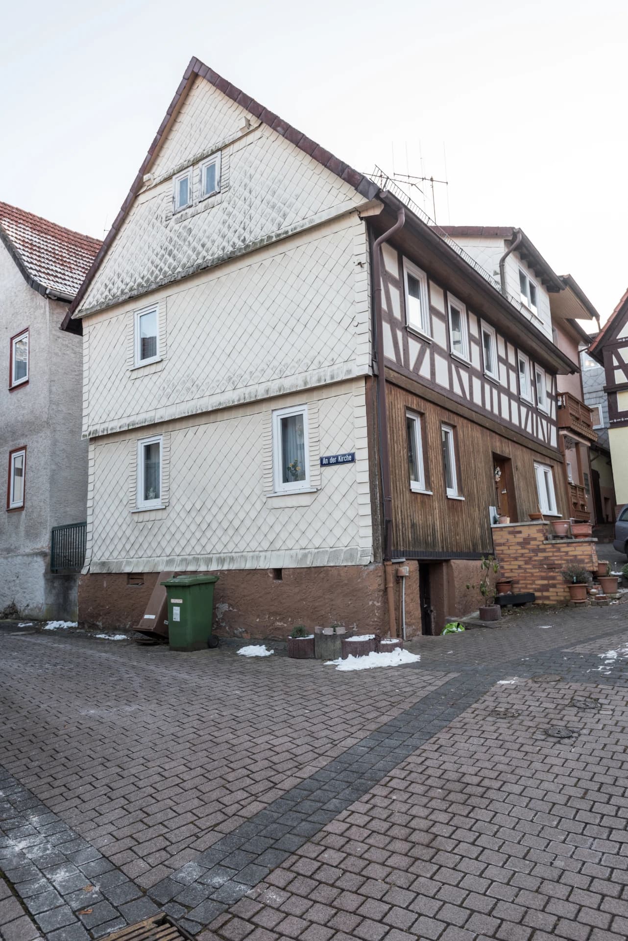 Giebelseite des Fachwerkhauses in der Schwarzgasse in Wächtersbach