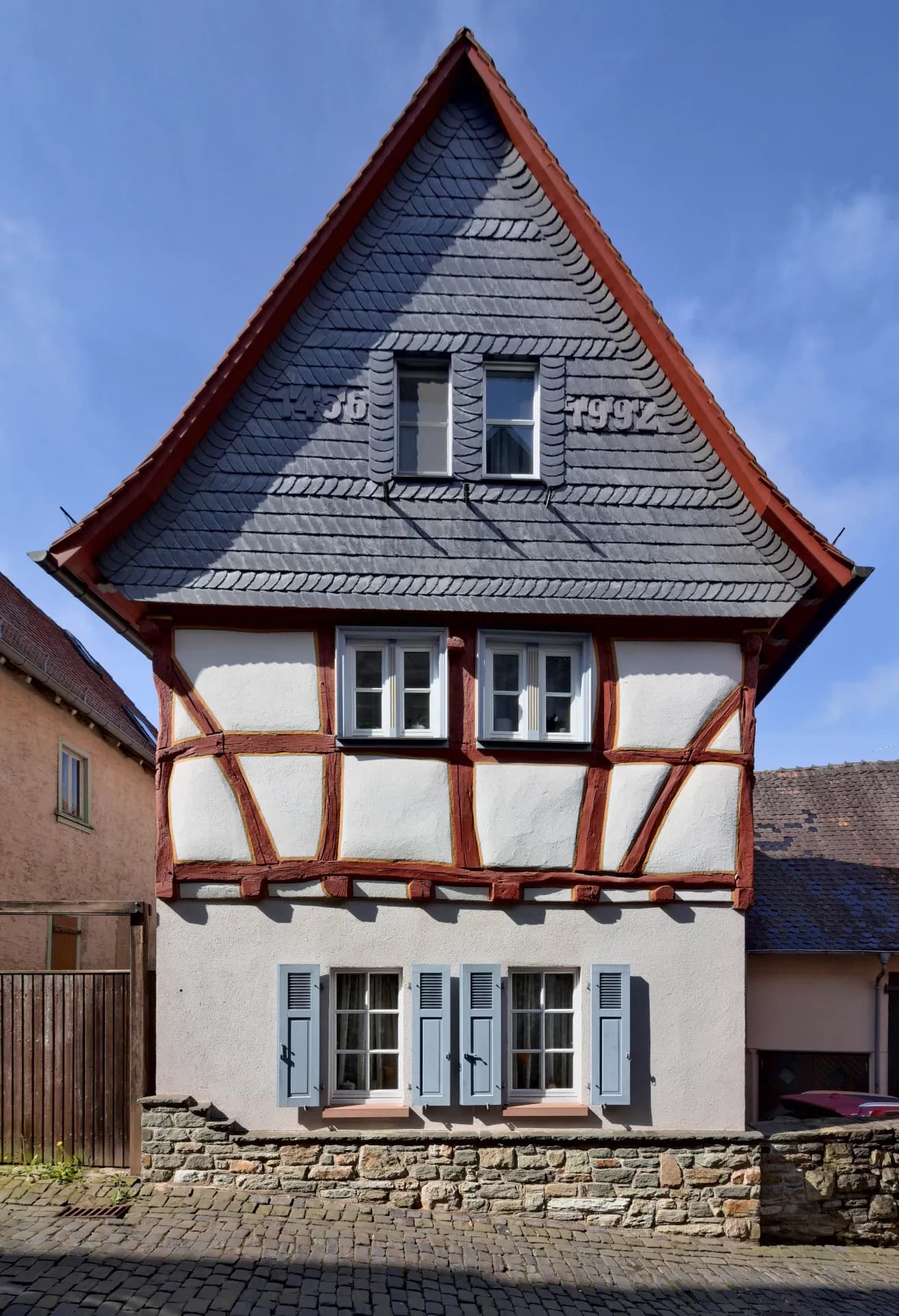 Giebel des Fachwerkhauses Steinstraße 21 in Kronberg im Taunus