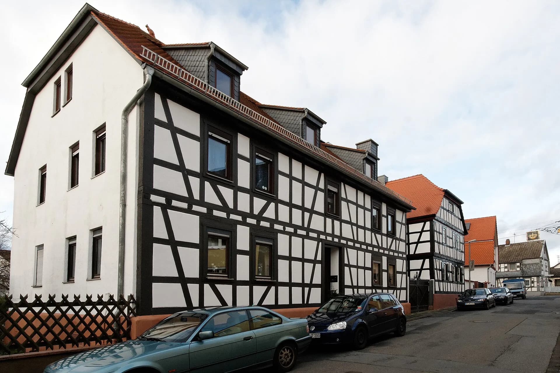 Straßenseite des Fachwerkhauses Wallstraße 5 in Dreieich-Götzenhain