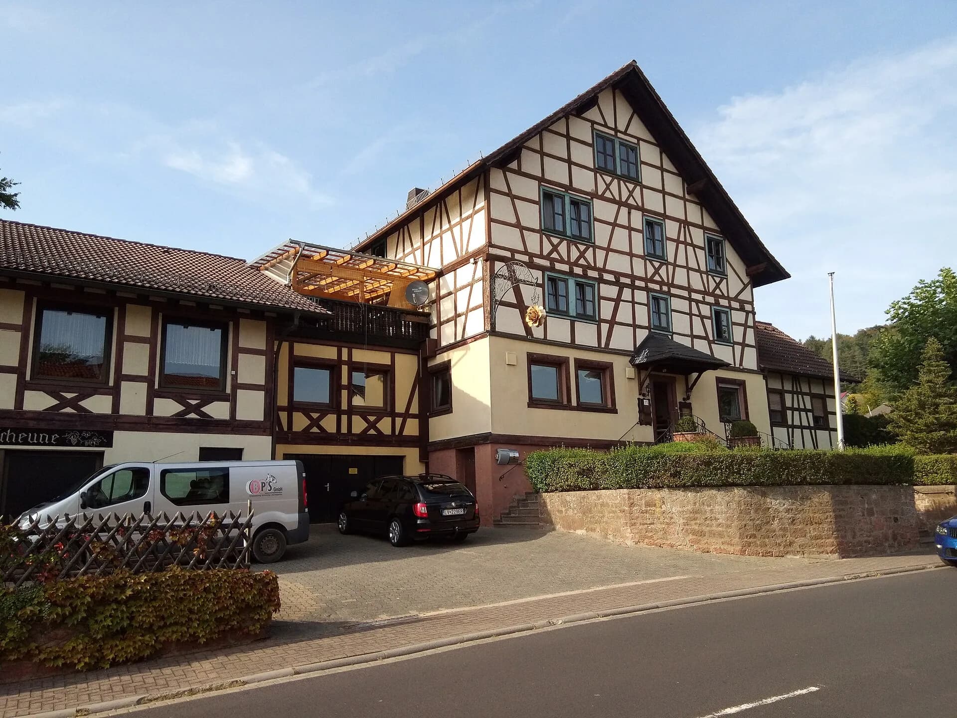 Fachwerkzeile im Ortsteil Volkersbrunn in Leidersbach