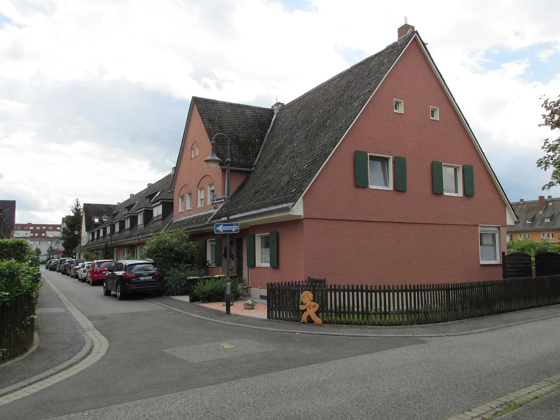 Giebelhäuser am Faulbrunnenweg in Frankfurt-Nied