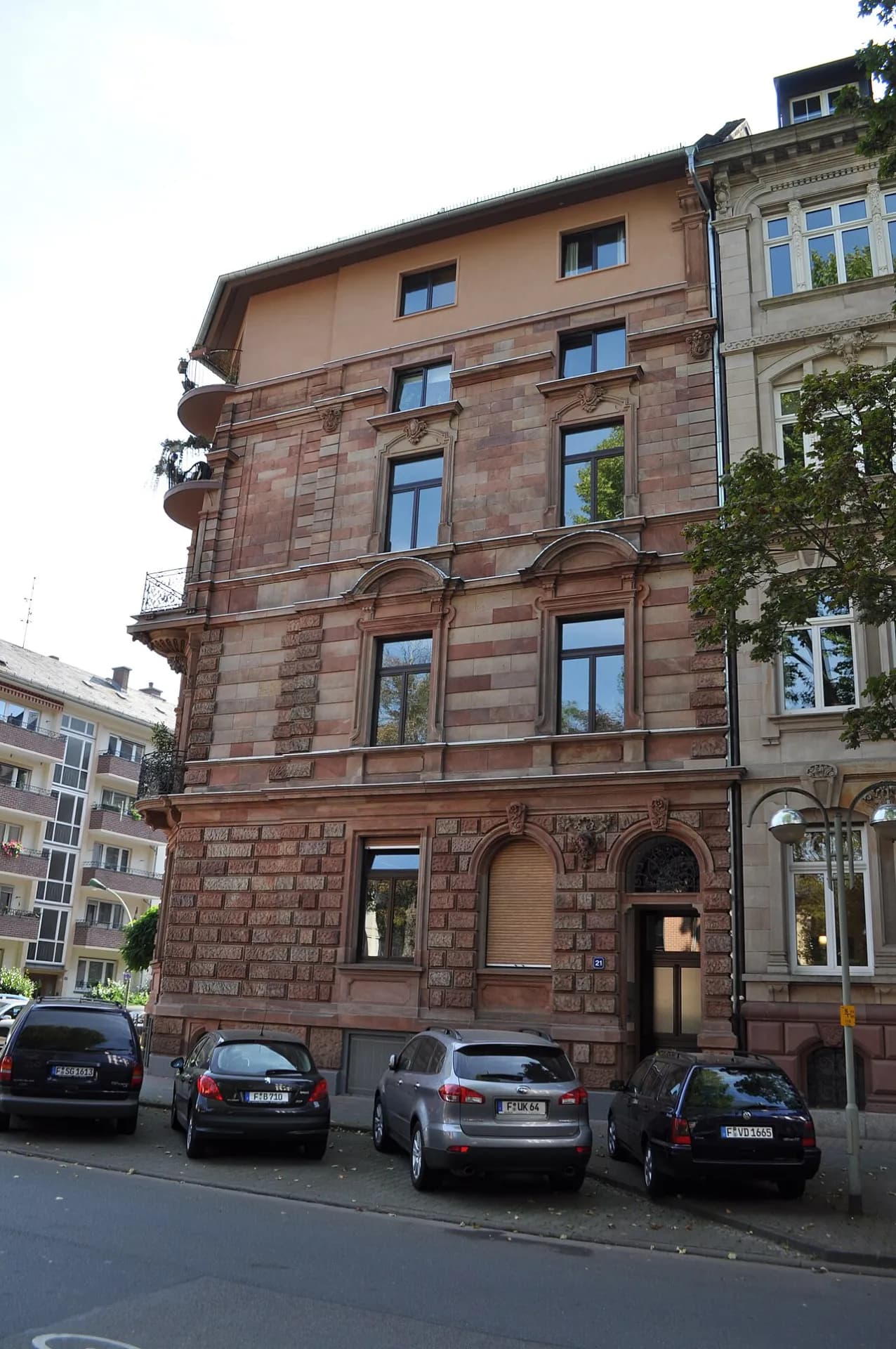 Sandsteinfassade in der Feldbergstraße im Frankfurter Westend