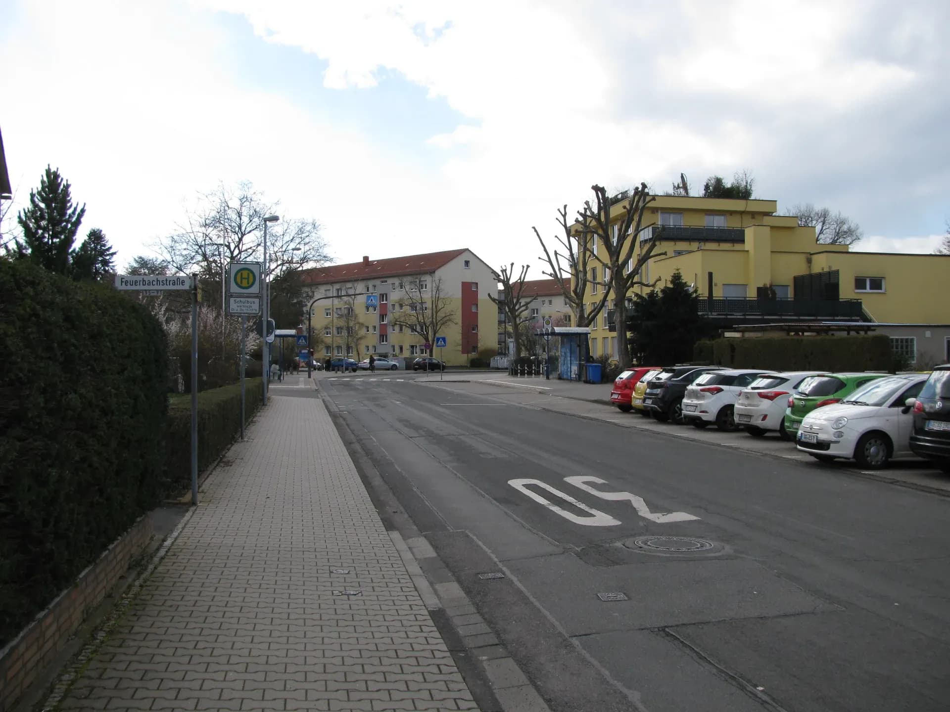 Wohnbebauung in der Feuerbachstraße in Rüsselsheim