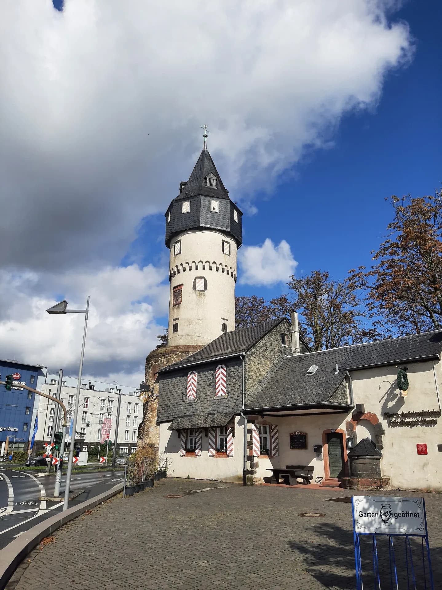 Friedberger Warte an der Friedberger Landstraße in Frankfurt am Main
