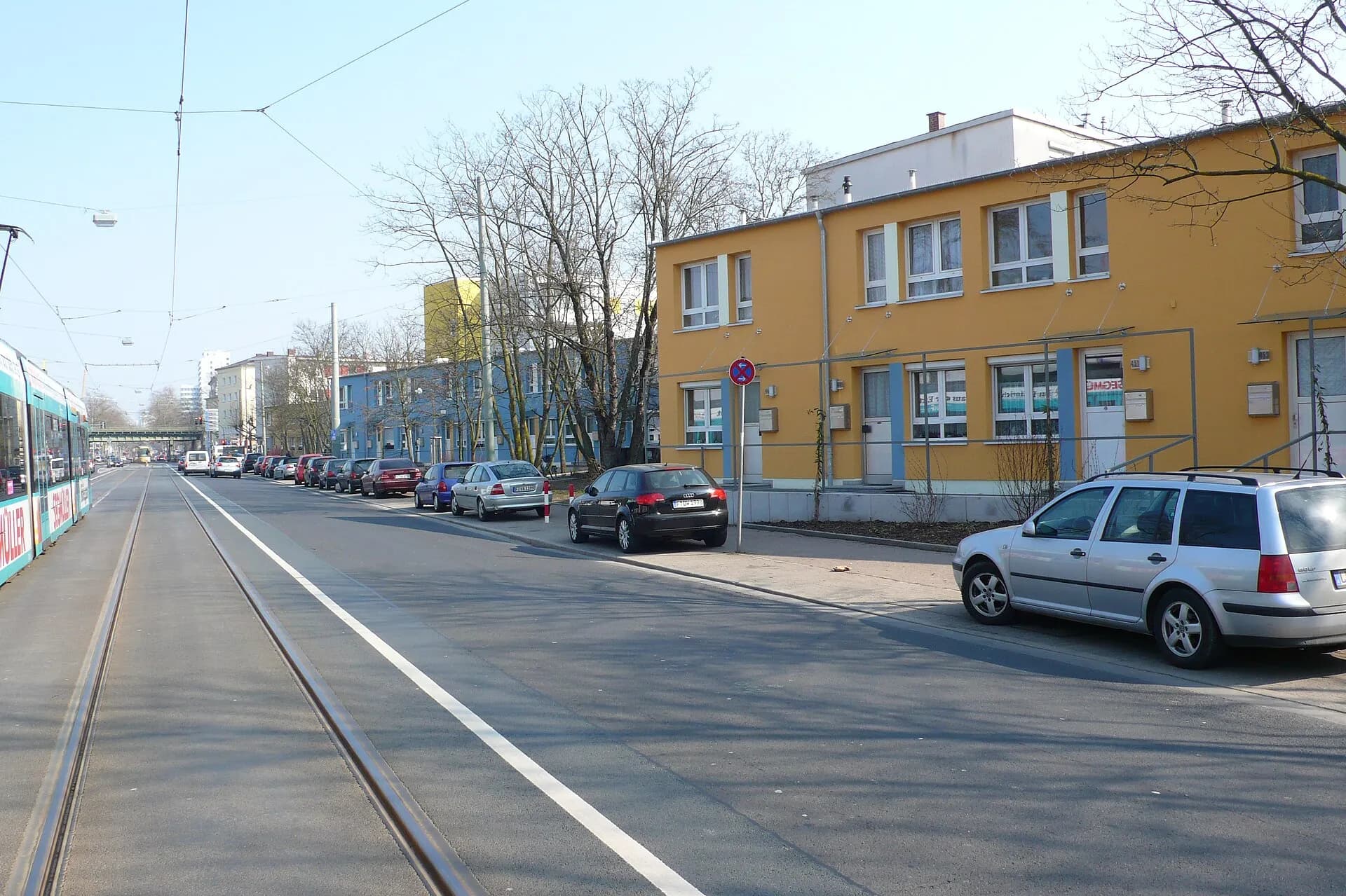 Straße in der Friedrich-Ebert-Siedlung im Frankfurter Gallus