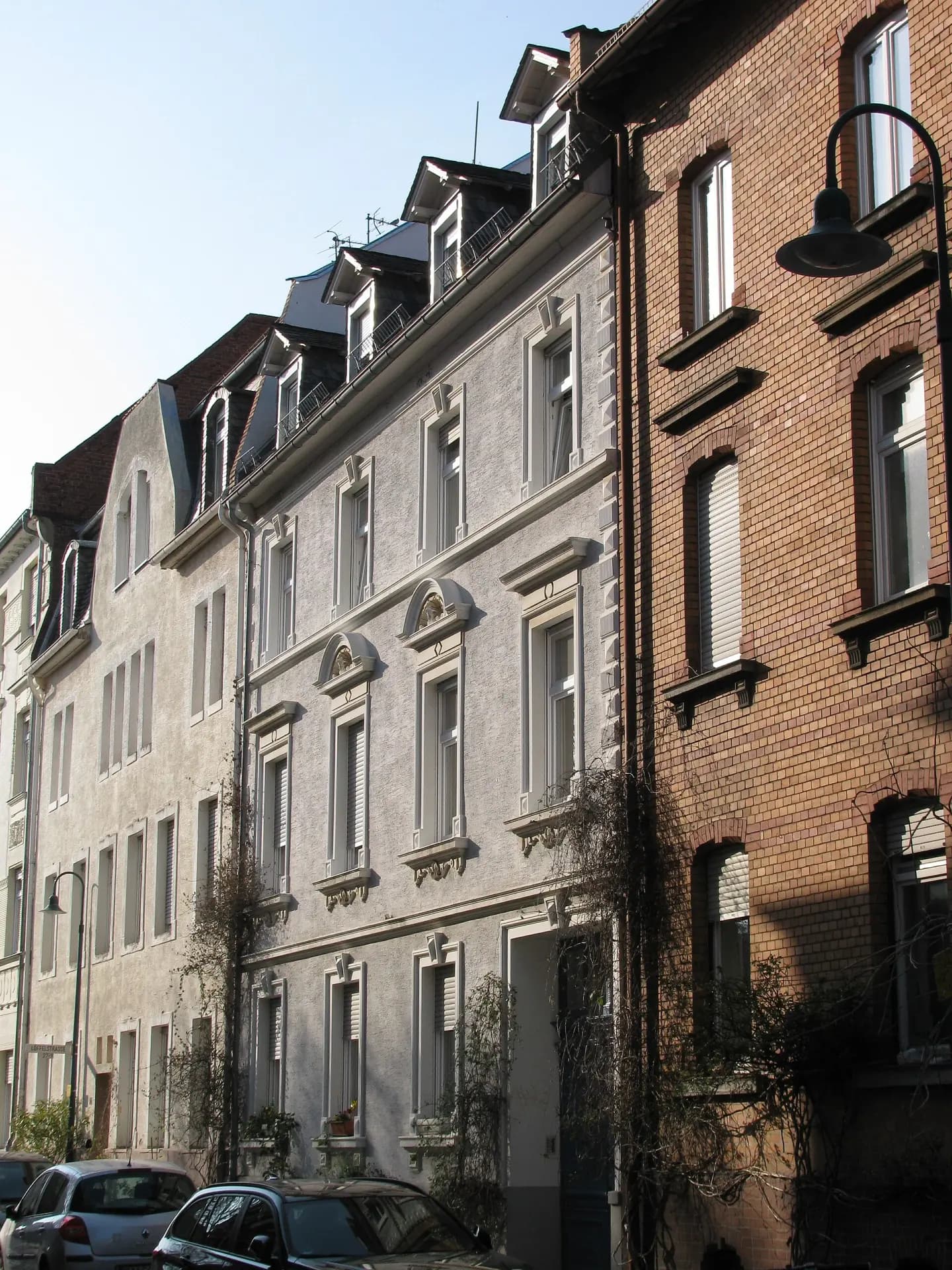 Gründerzeitzeile in der Gardistenstraße in Darmstadt-Nord