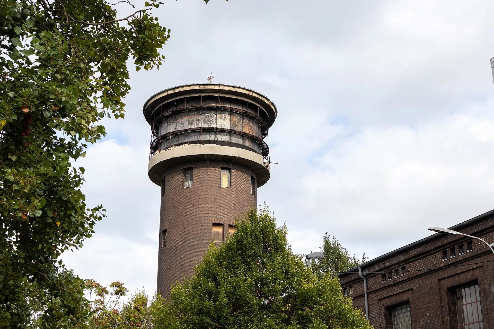 Wasserturm des Gaswerks Ost in Frankfurt Fechenheim