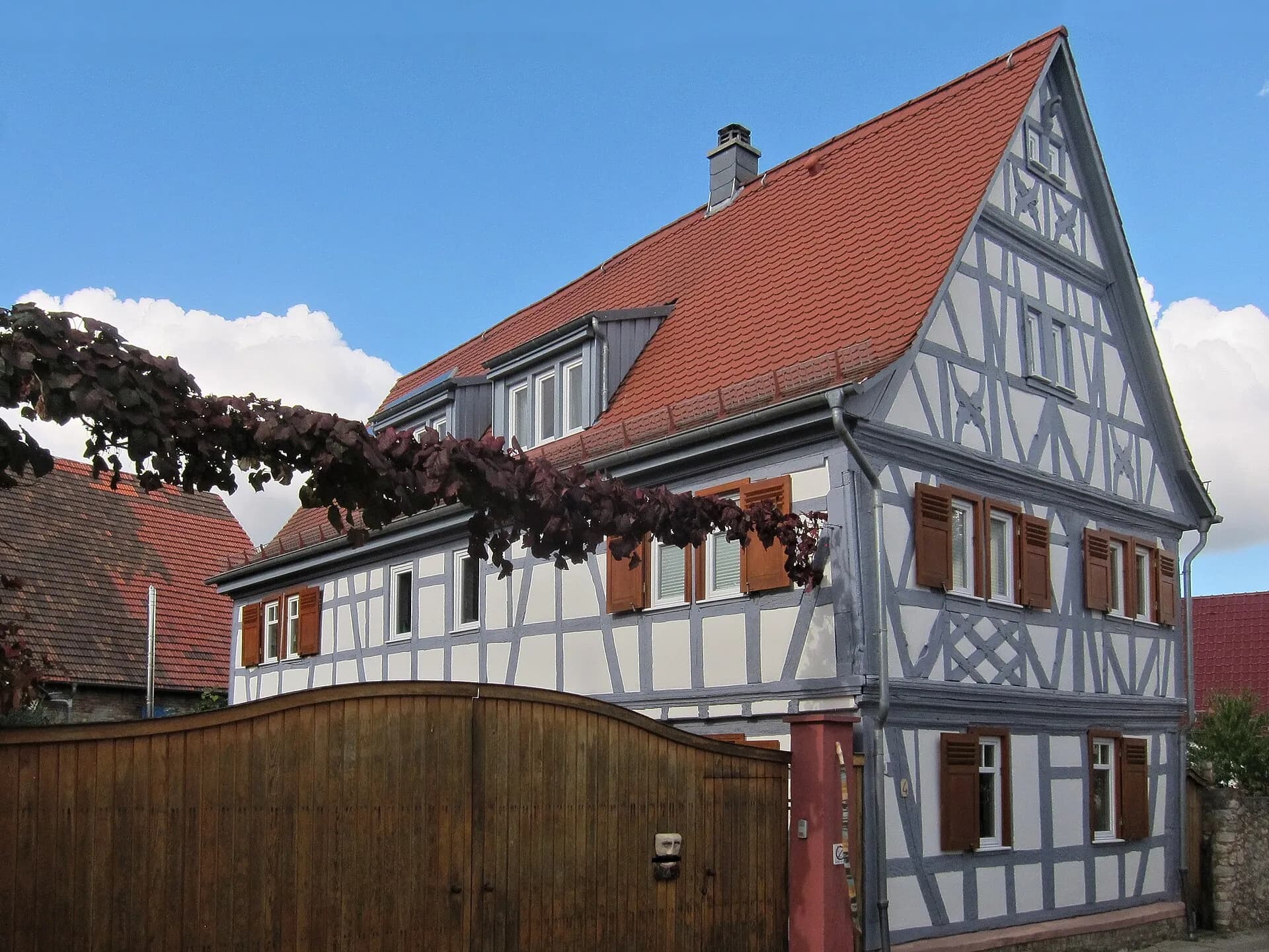 Fachwerkgiebel an der Kirchgasse in Trebur-Geinsheim