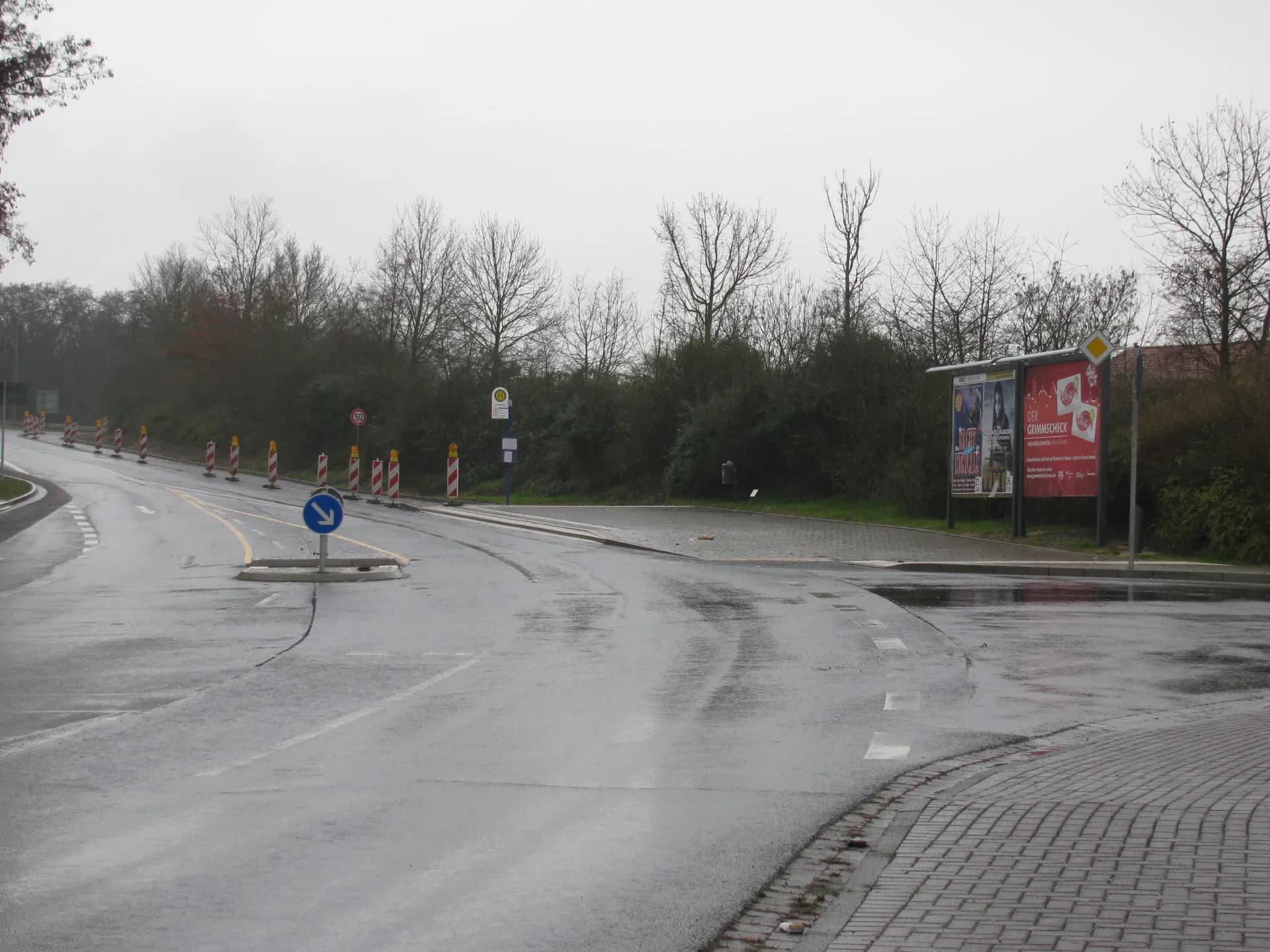 Bushaltestelle an der Goethestraße in Hanau-Großauheim