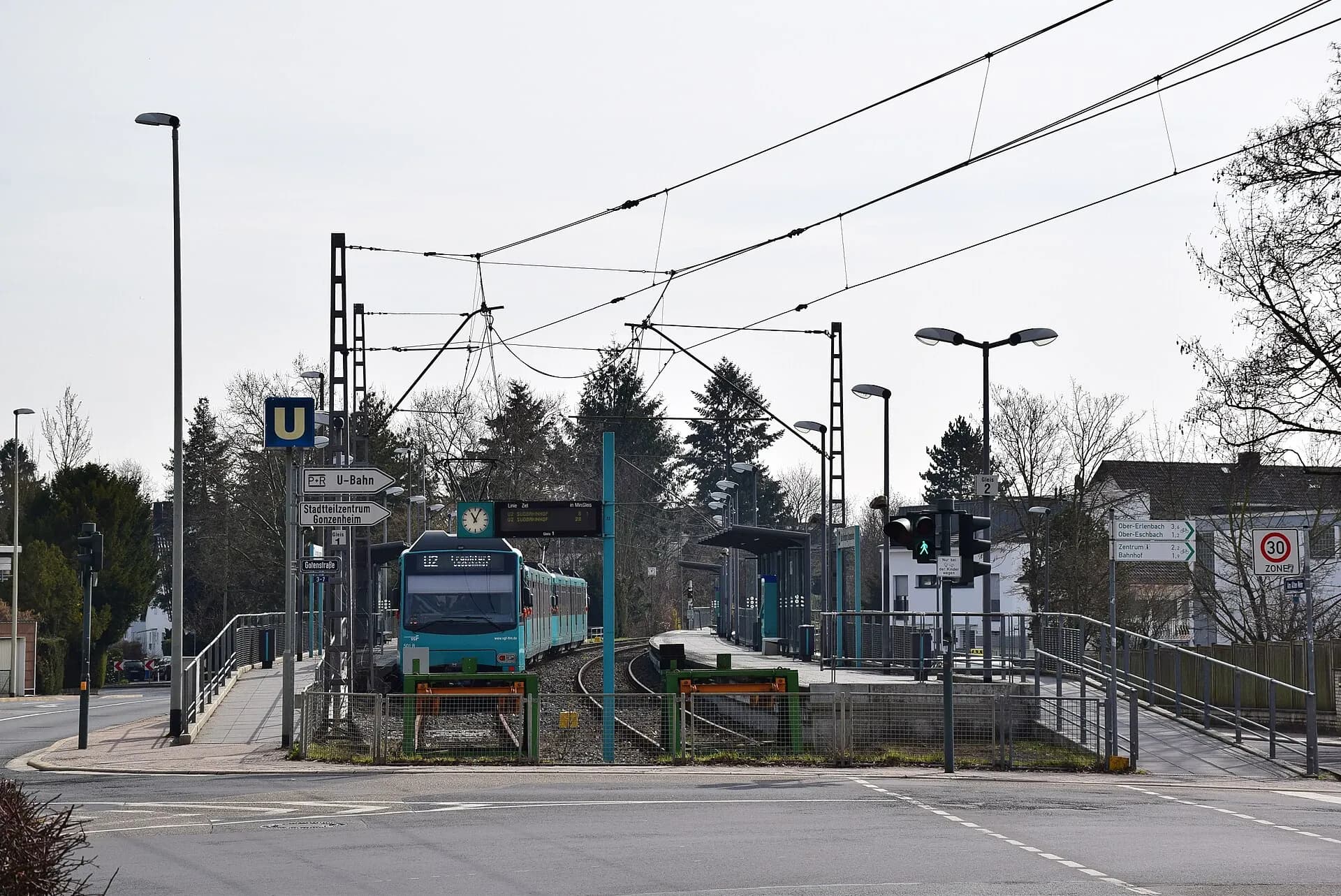 U-Bahn-Endstation Gonzenheim in Bad Homburg-Gonzenheim
