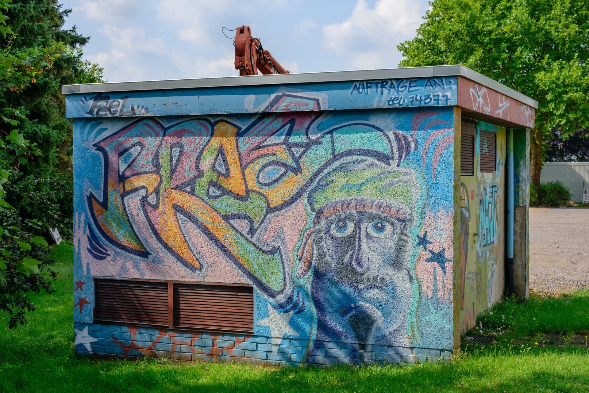 Graffiti am Nordring im Stadtteil Walldorf in Mörfelden-Walldorf
