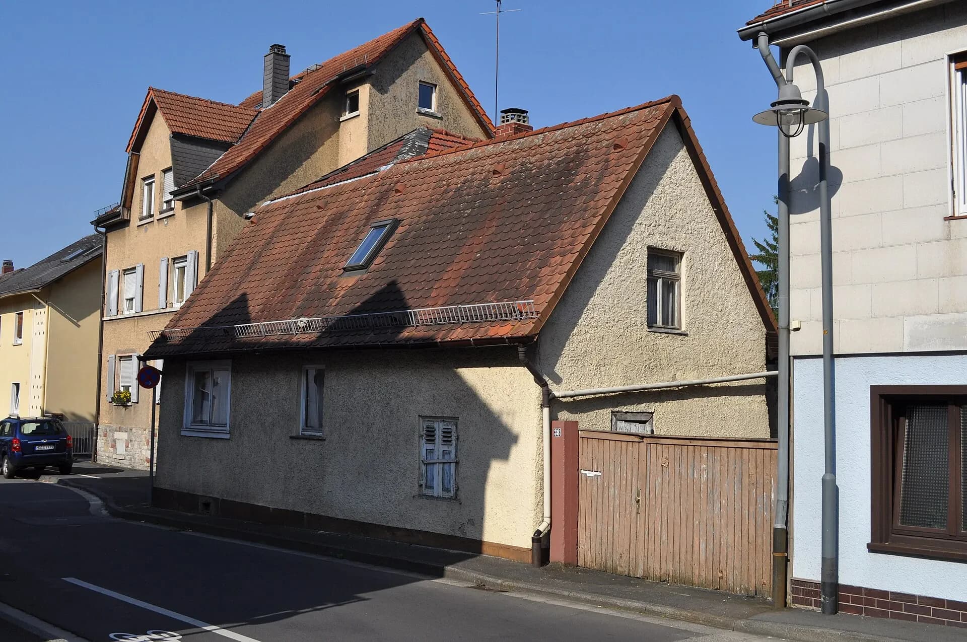 Häuserzeile an der Hauptstraße in Bad Homburg-Kirdorf