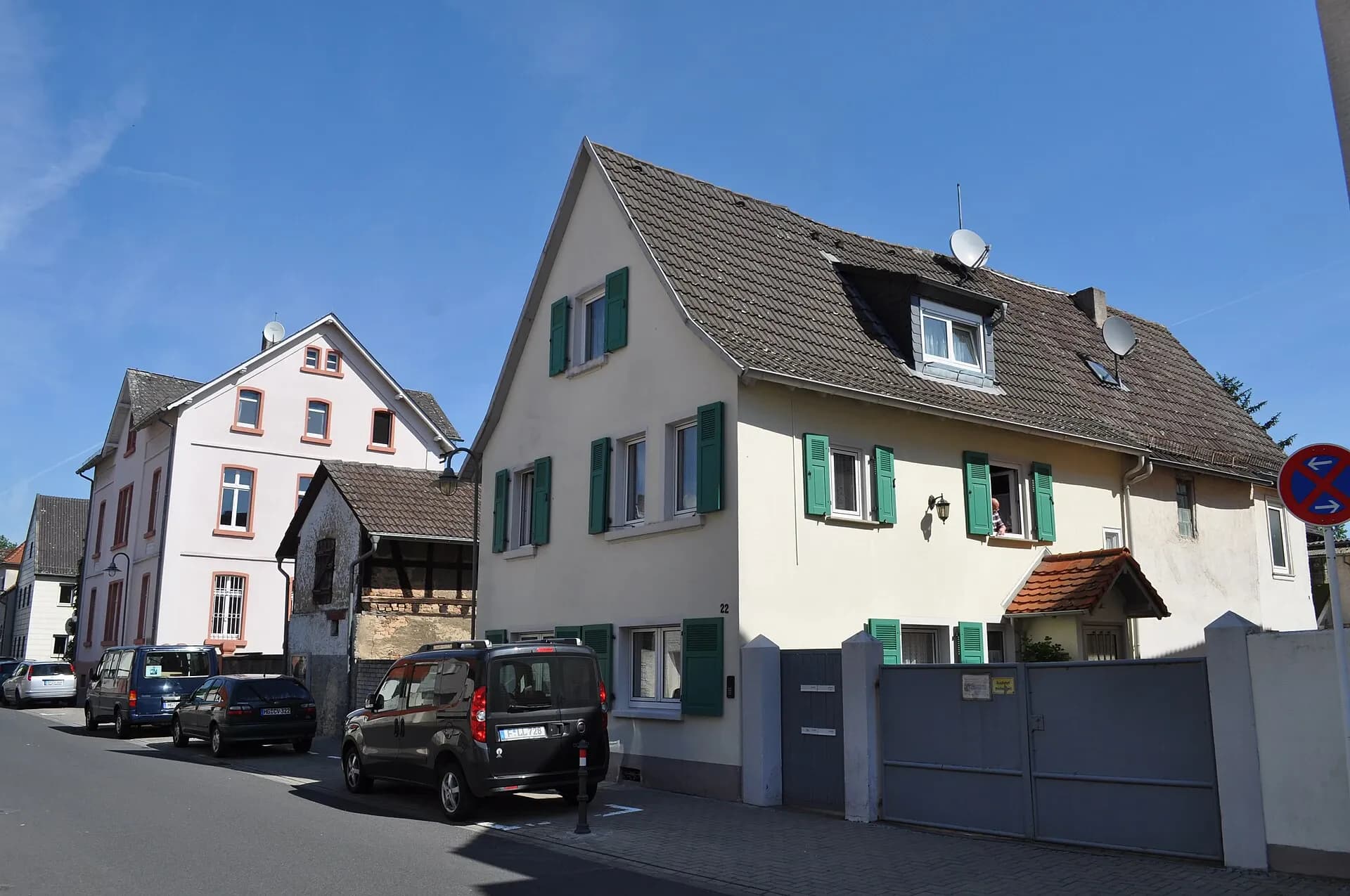 Häuserzeile in der Jahnstraße in Bad Homburg-Ober-Eschbach