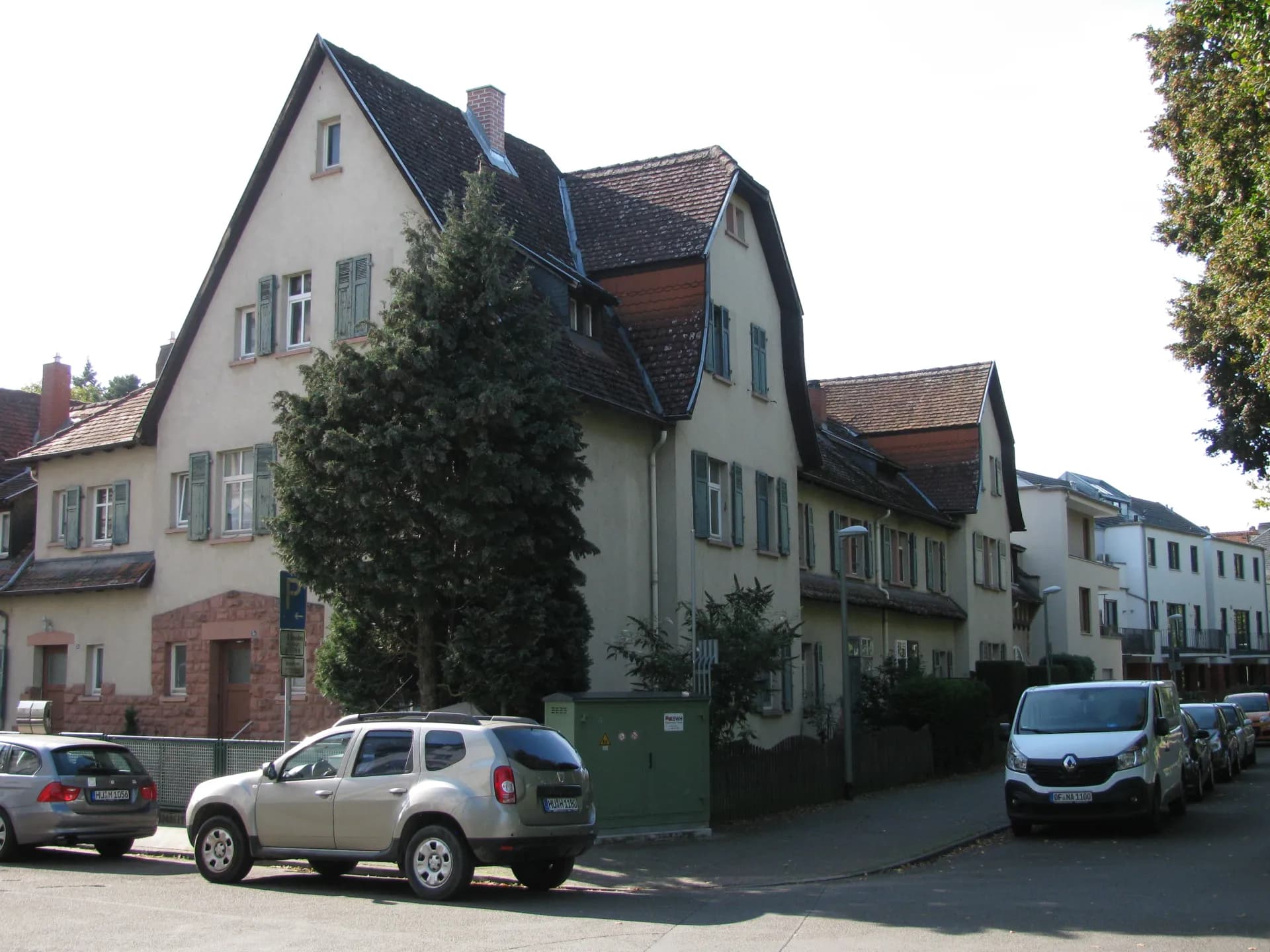 Häuserzeile am Hasenpfad in Hanau