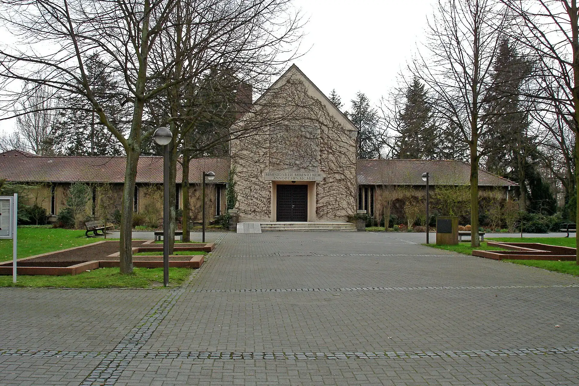 Trauerhalle des Hauptfriedhofs in Hanau