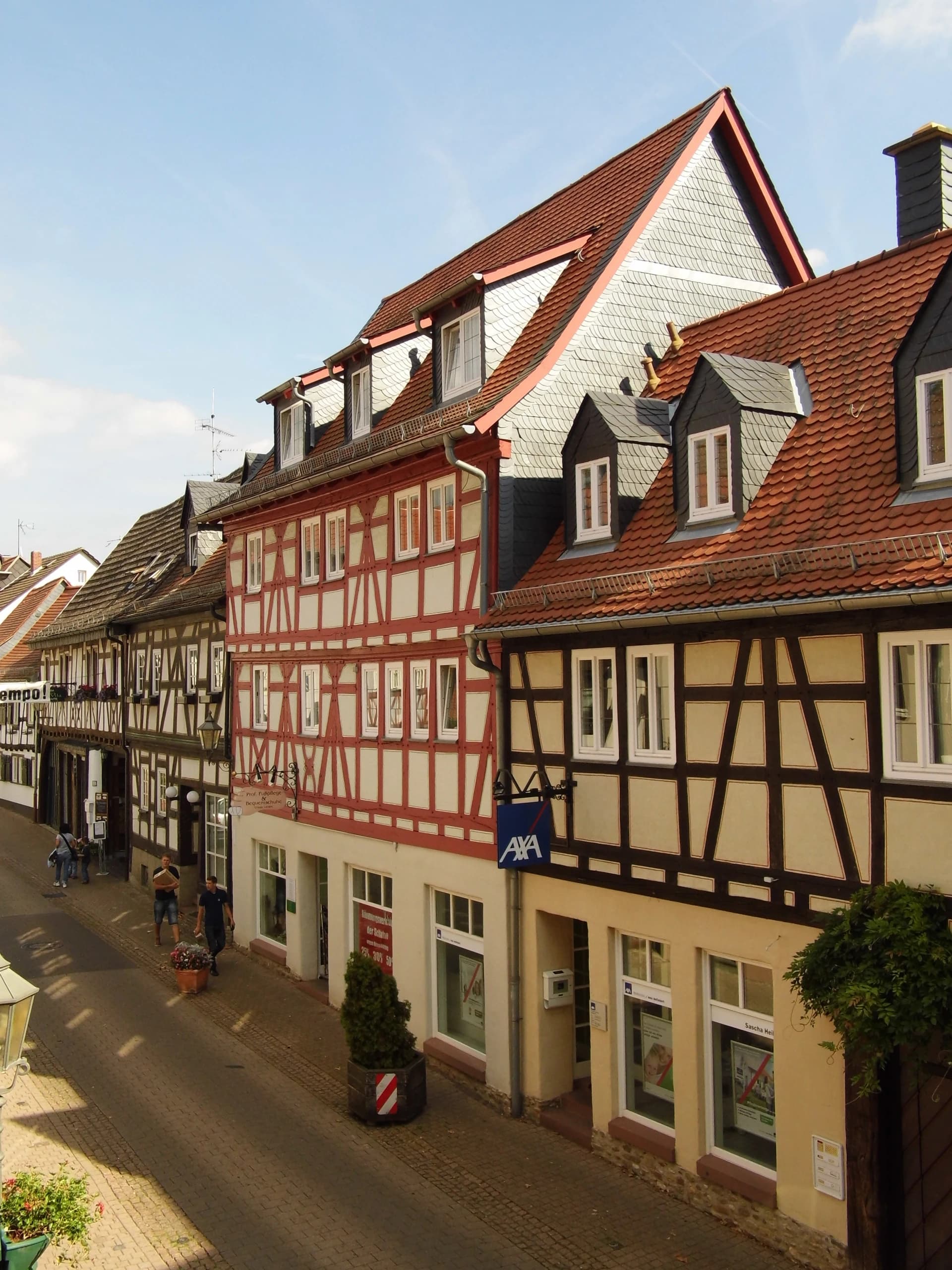Fachwerkhäuser an der Hauptstraße in Hofheim am Taunus