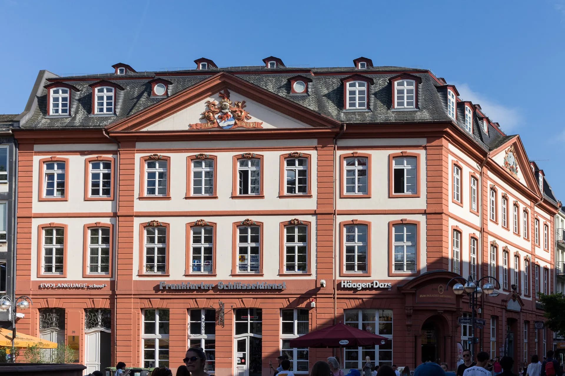 Haus zum Paradies und Grimmvogel in der Frankfurter Altstadt