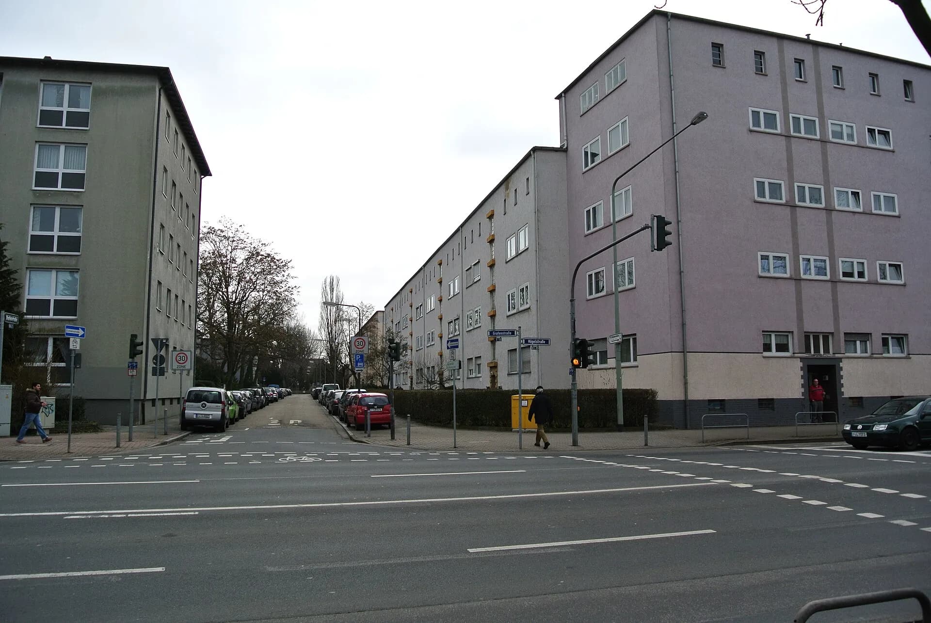 Grafenstraße in der Heinrich-von-Stephan-Siedlung in Frankfurt Dornbusch