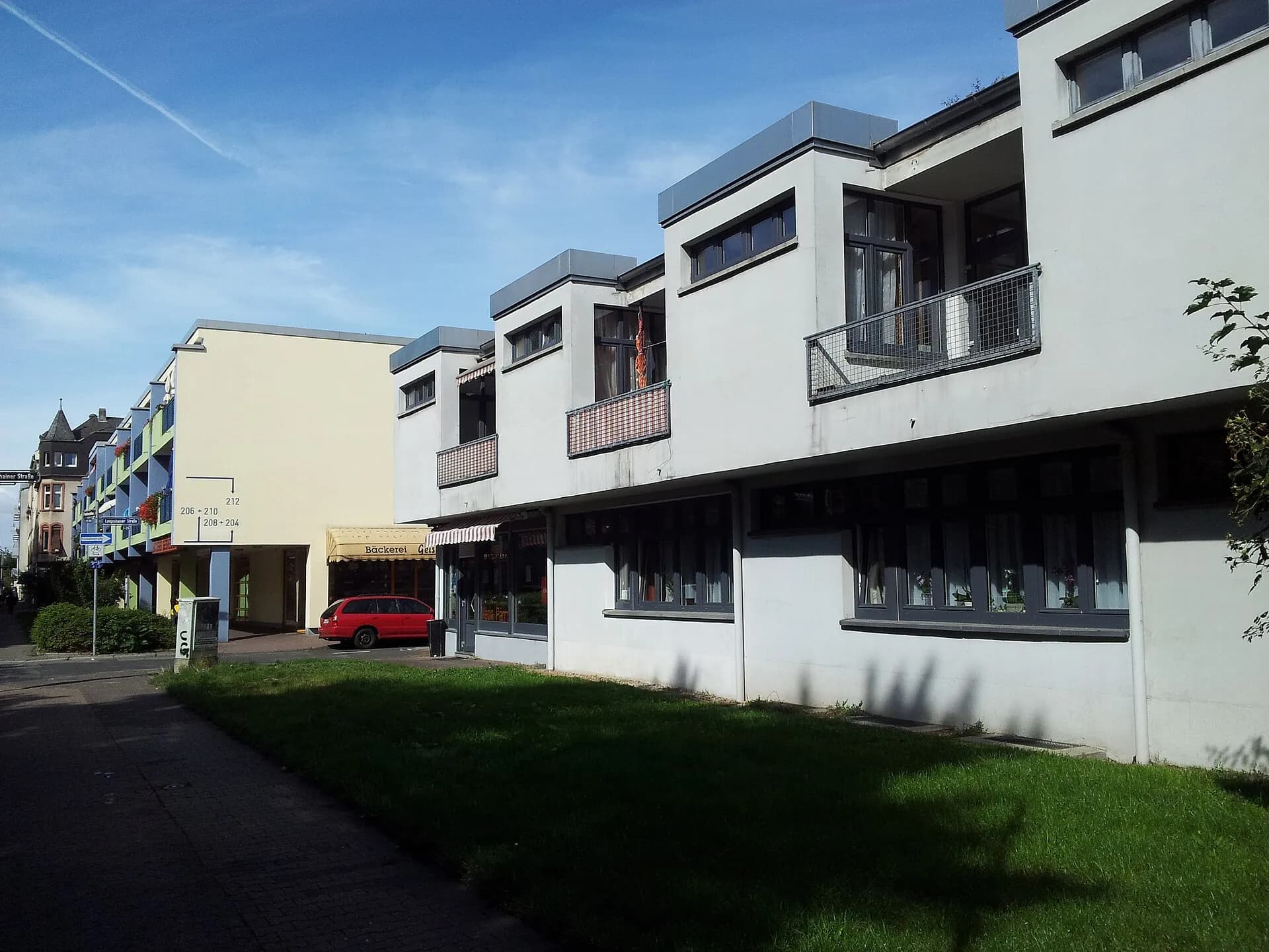 Zeilenbau der Hellerhofsiedlung im Frankfurter Gallus