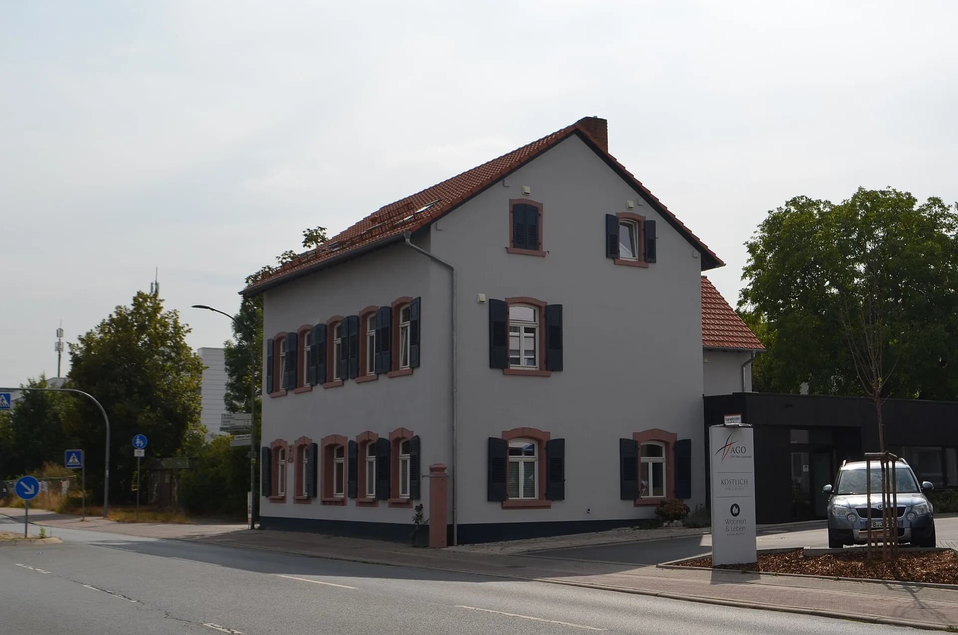 Henselsches Hofgut von der Giebelseite in Bad Vilbel-Dortelweil