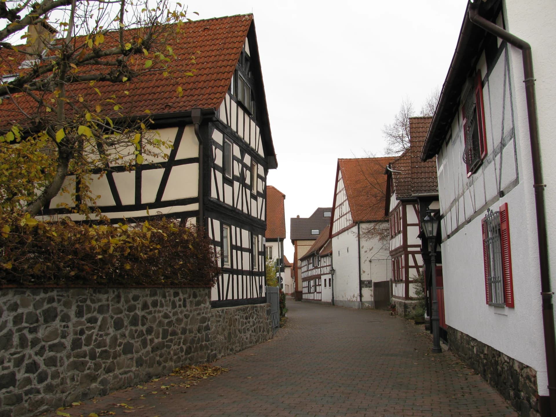 Fachwerkhäuser in der Hepplergasse in Bruchköbel