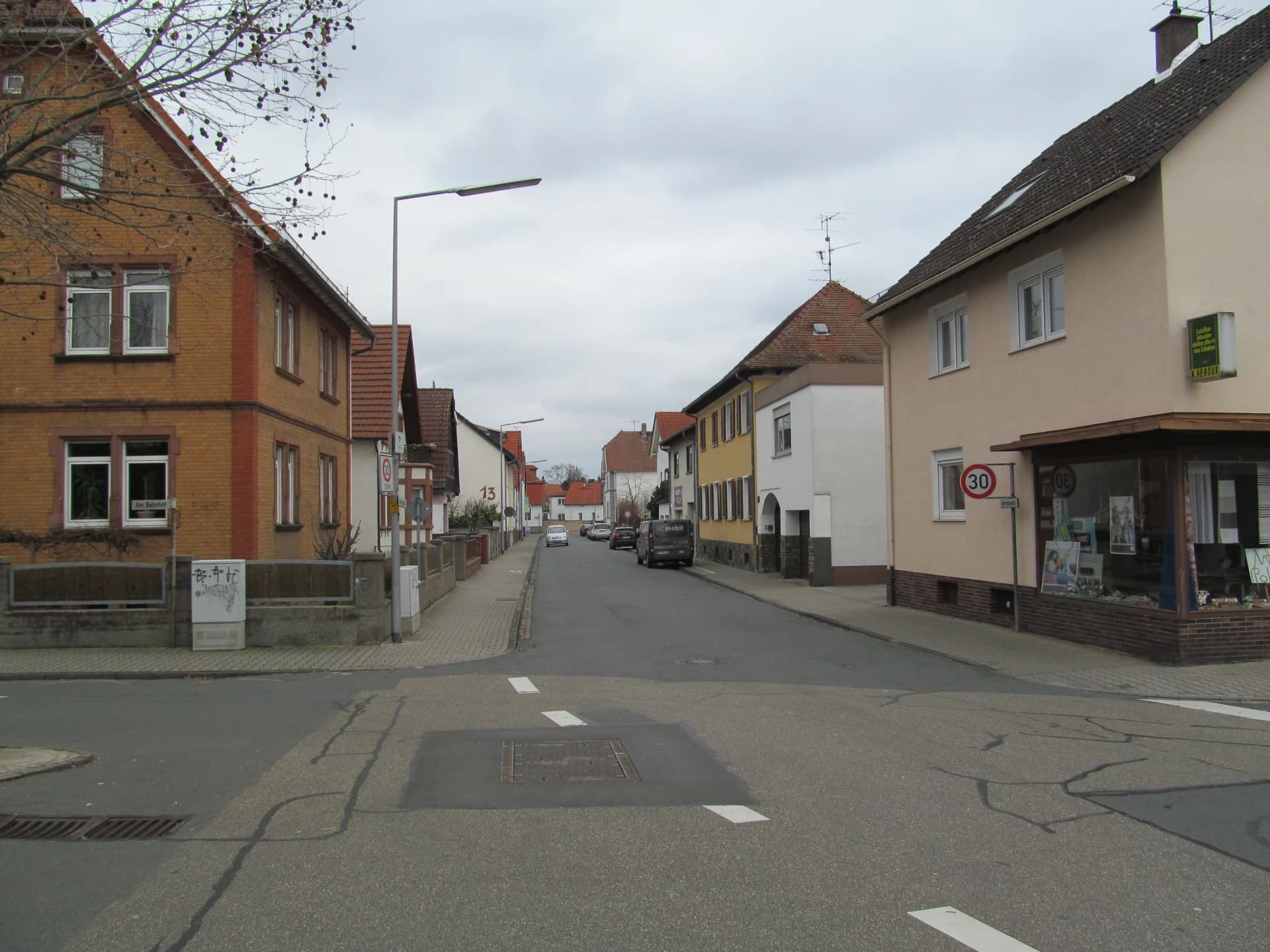 Blick in die Hermannstraße in Mörfelden-Walldorf