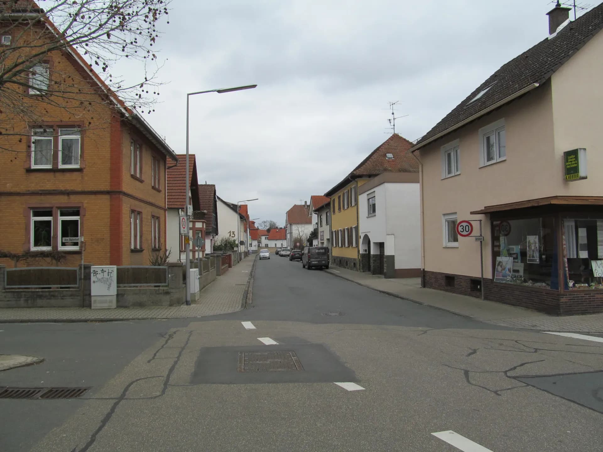 Blick in die Hermannstraße in Mörfelden-Walldorf