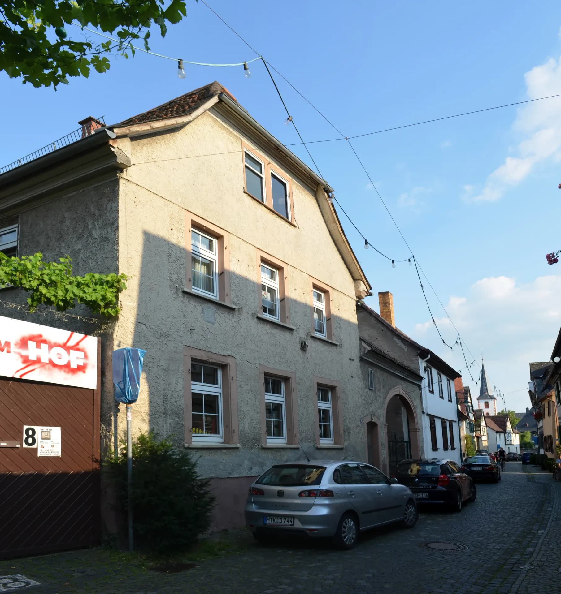 Straßenzug an der Hintergasse 10 in Hochheim am Main