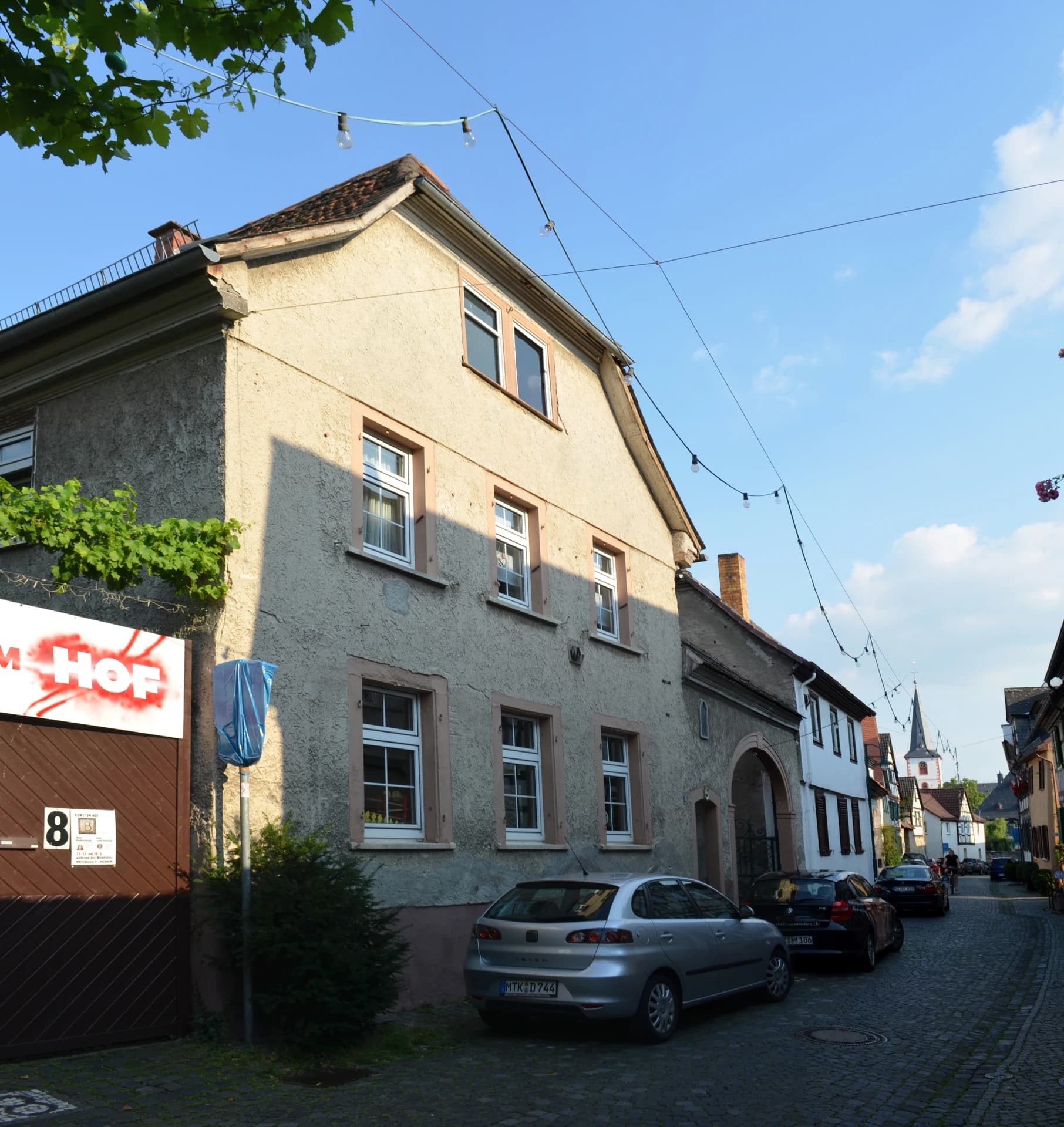 Straßenzug an der Hintergasse 10 in Hochheim am Main