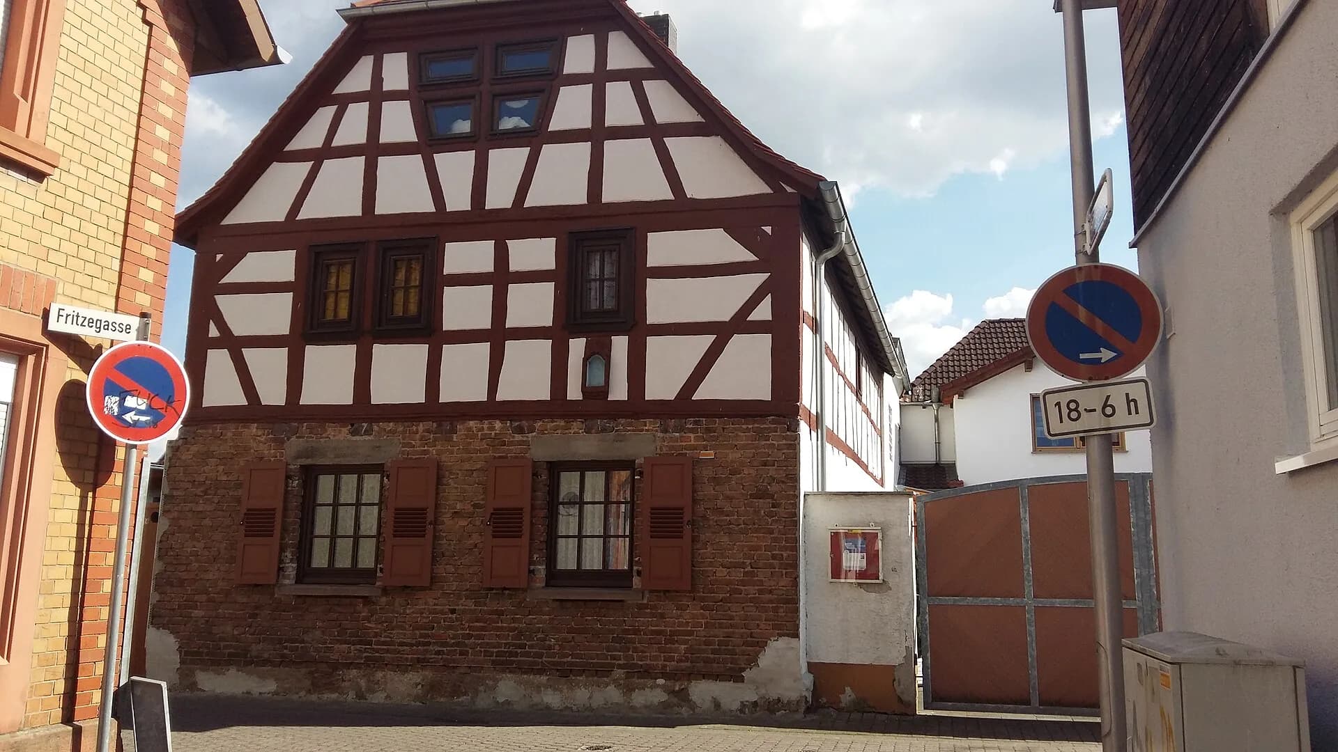 Fachwerkhaus in der Hintergasse in Münster (Hessen)