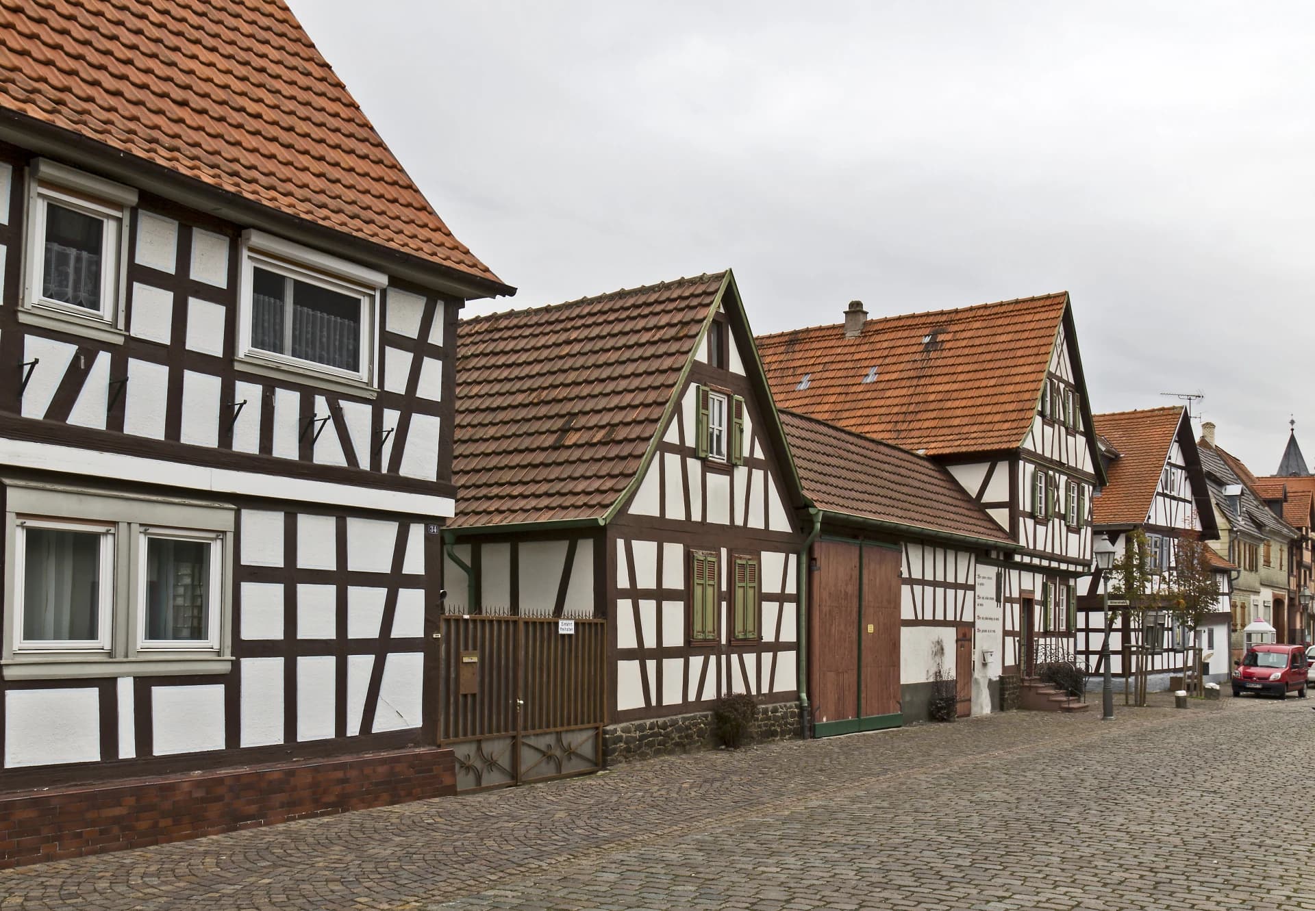 Fachwerkhäuser an der Hauptstraße in Maintal-Hochstadt
