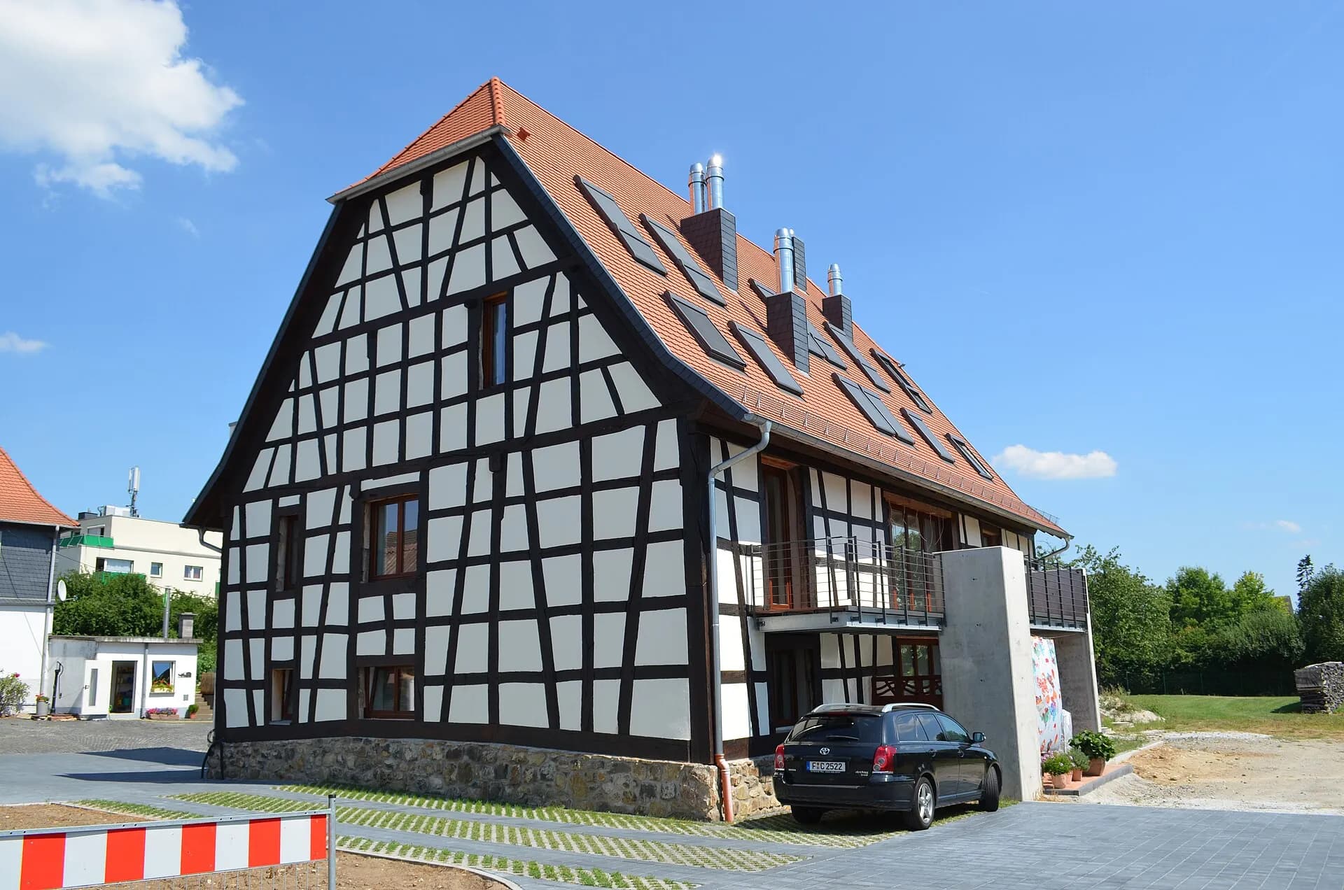 Fachwerkscheune einer Hofanlage in Frankfurt Kalbach-Riedberg