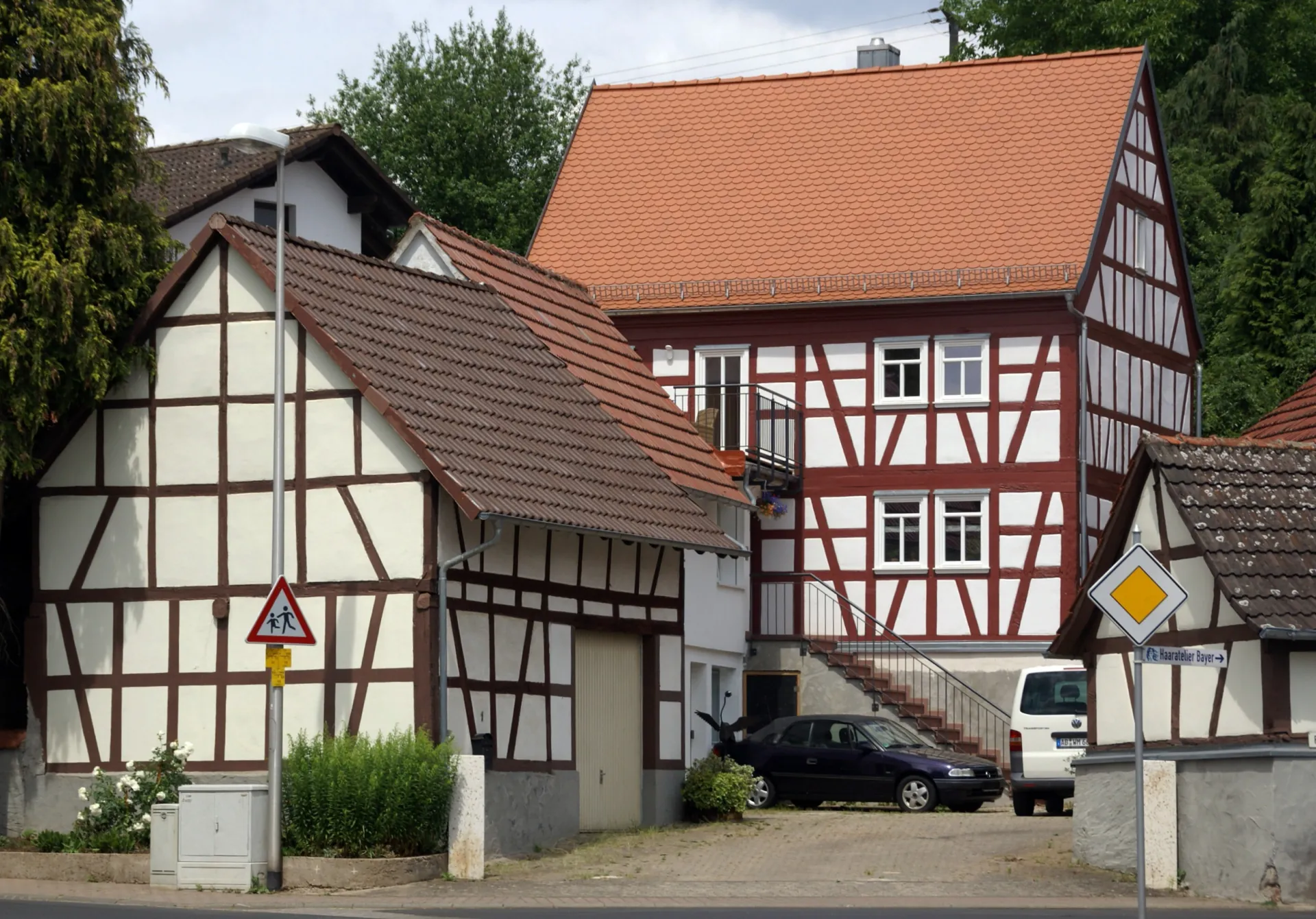 Fachwerkhäuser in der Raingartenstraße in Schöllkrippen-Hofstädten