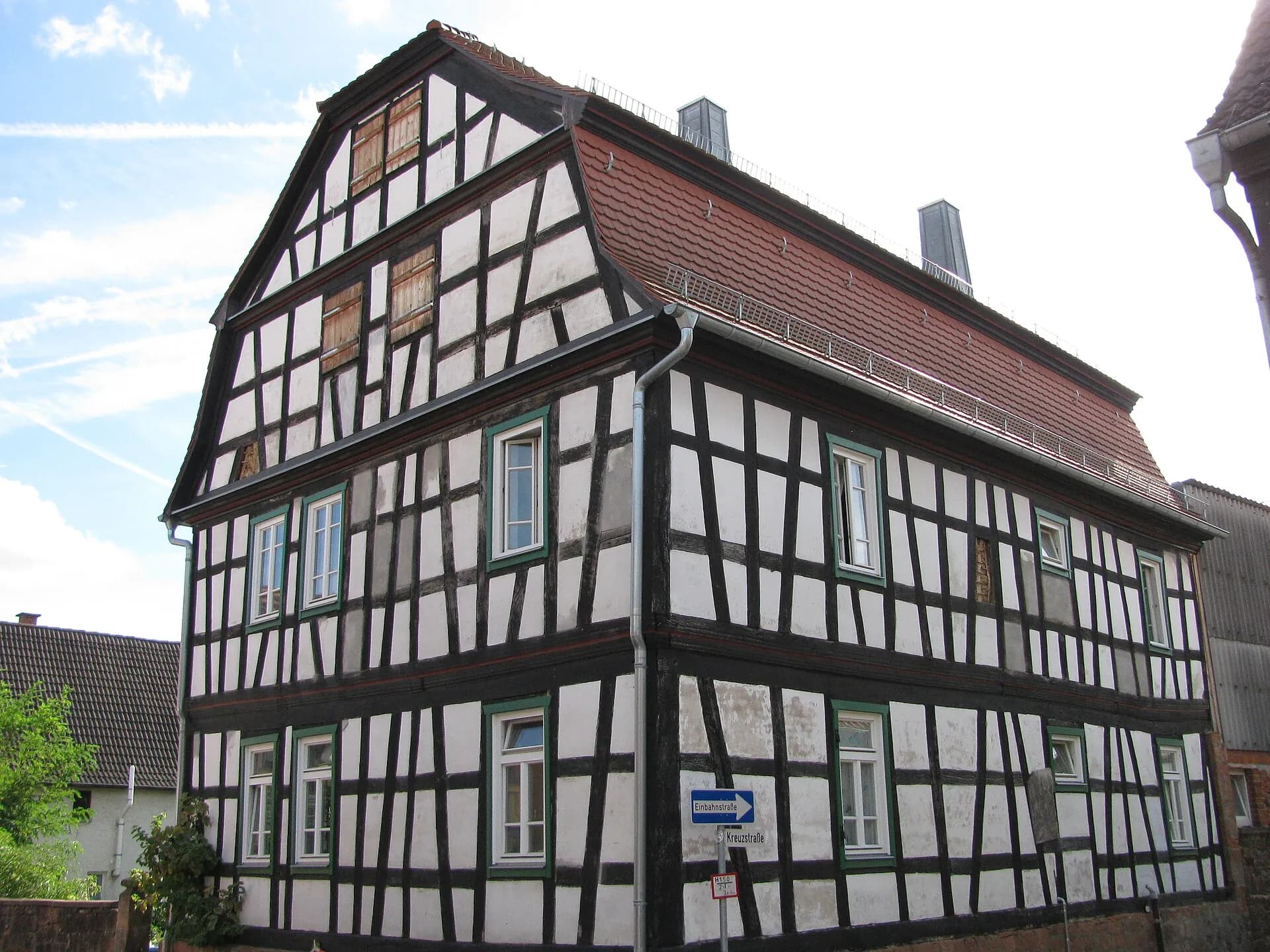 Fachwerkgiebel in der Langstraße 25 in Ronneburg-Hüttengesäß