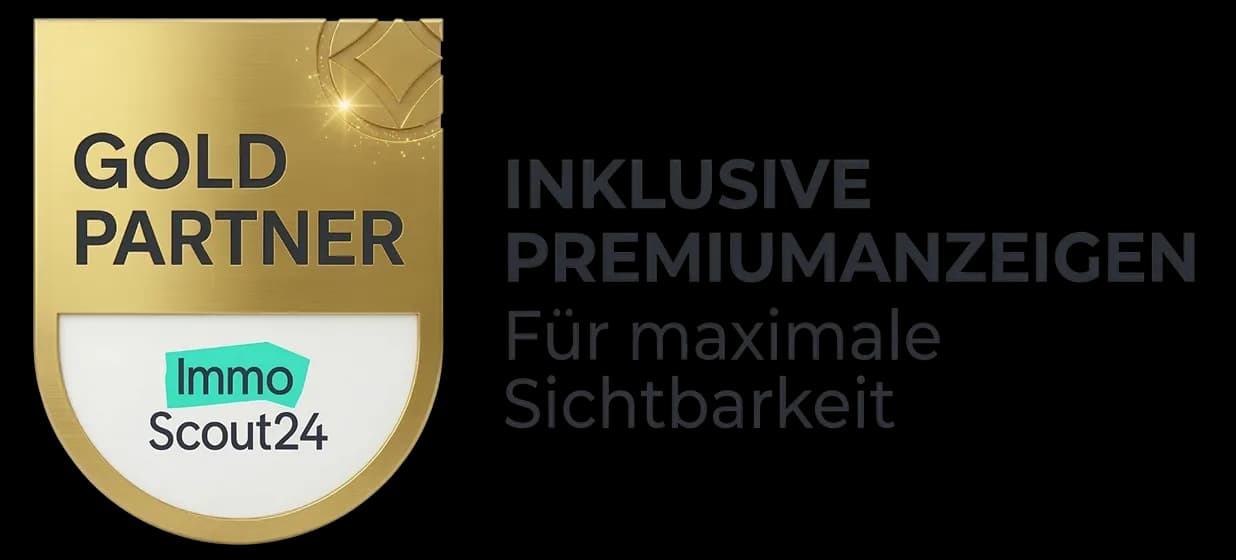 ImmoScout24 Gold-Partner-Badge – Premiumanzeigen für maximale Reichweite beim Immobilienverkauf