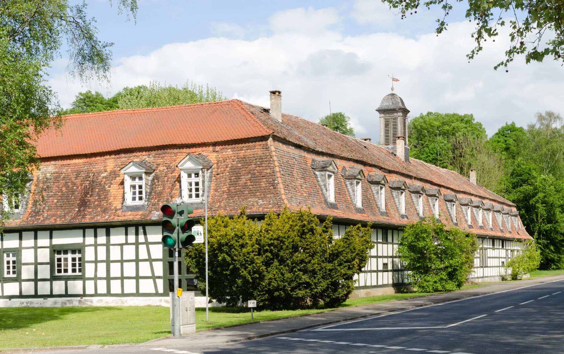 Fachwerkbau des Jagdschlosses Mönchbruch bei Mörfelden-Walldorf