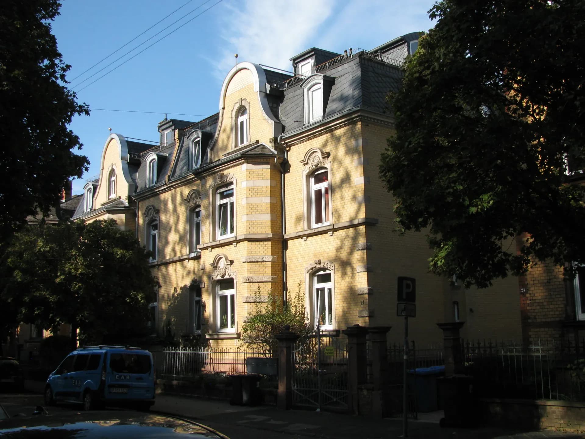 Gründerzeitvillen in der Jahnstraße in Hanau