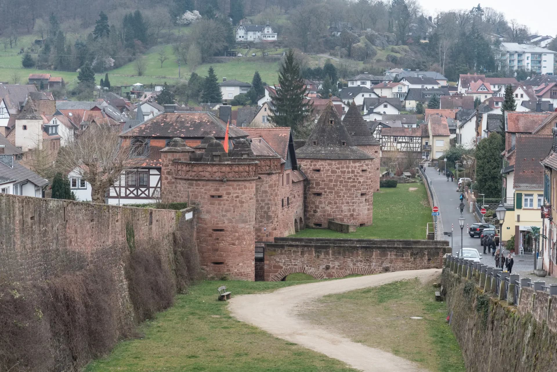 Stadtbefestigung mit Jerusalemer Tor, Rotem und Grünem Turm in Büdingen