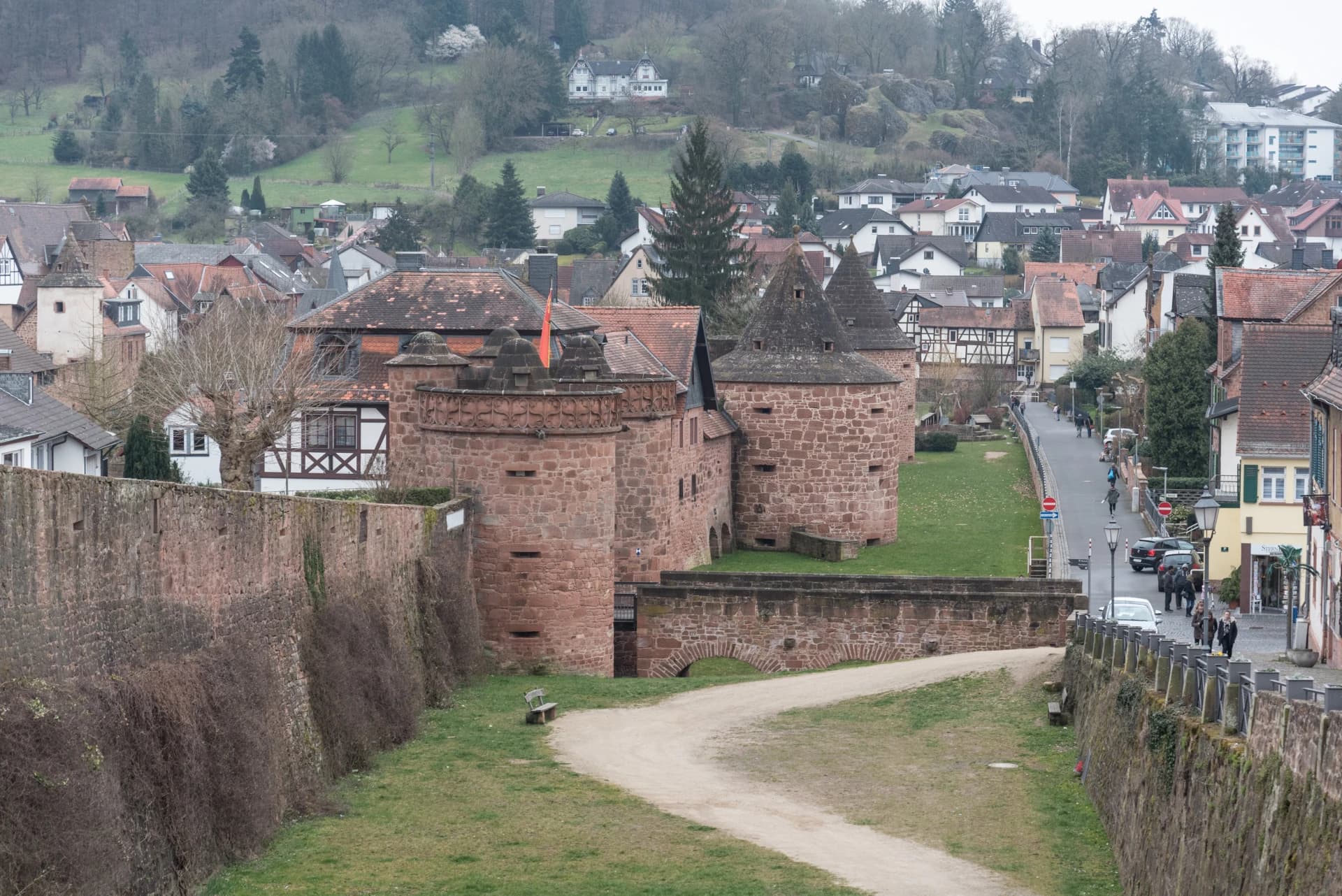 Stadtbefestigung mit Jerusalemer Tor, Rotem und Grünem Turm in Büdingen