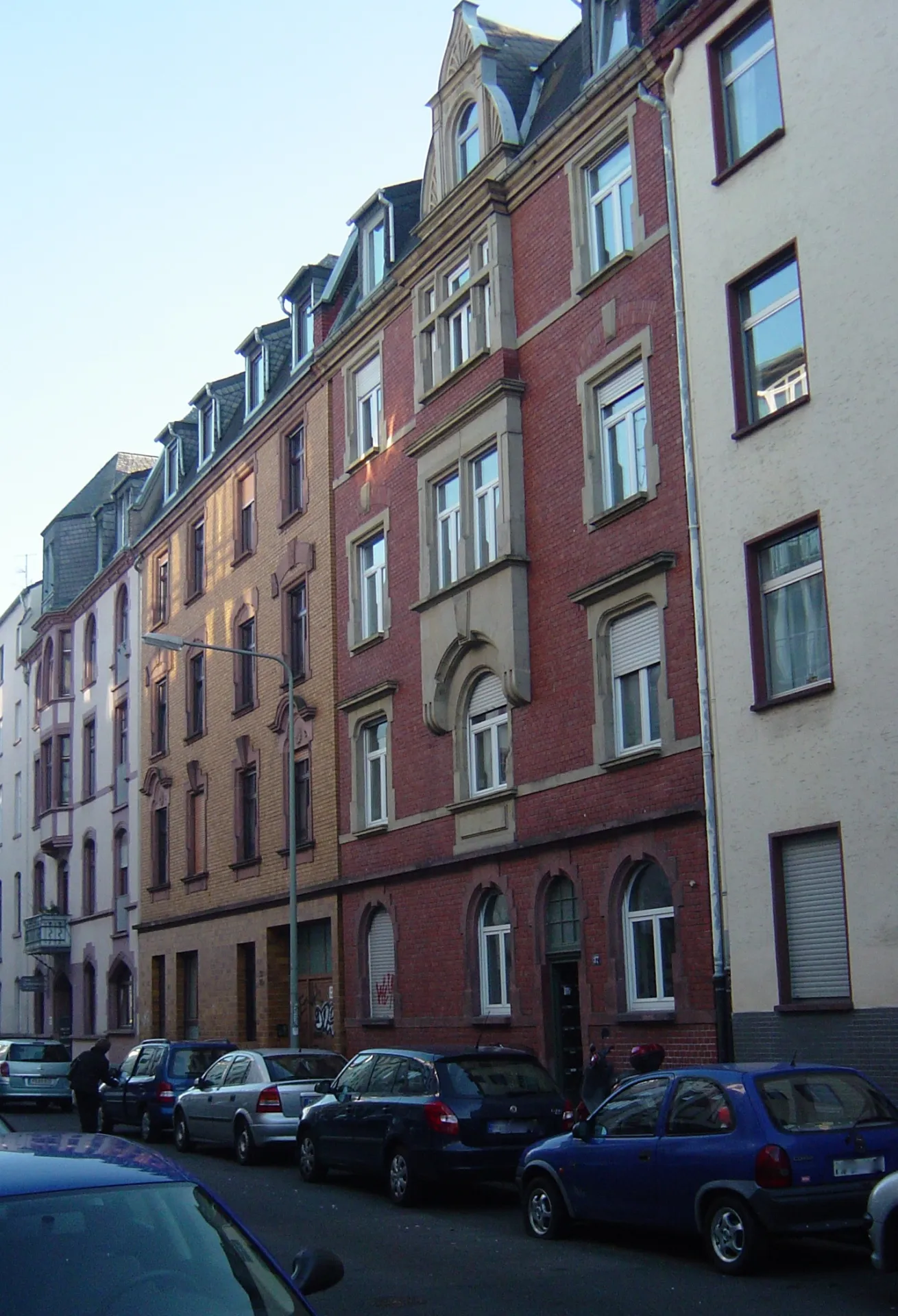 Gründerzeithäuser in der Jordanstraße in Frankfurt Bockenheim