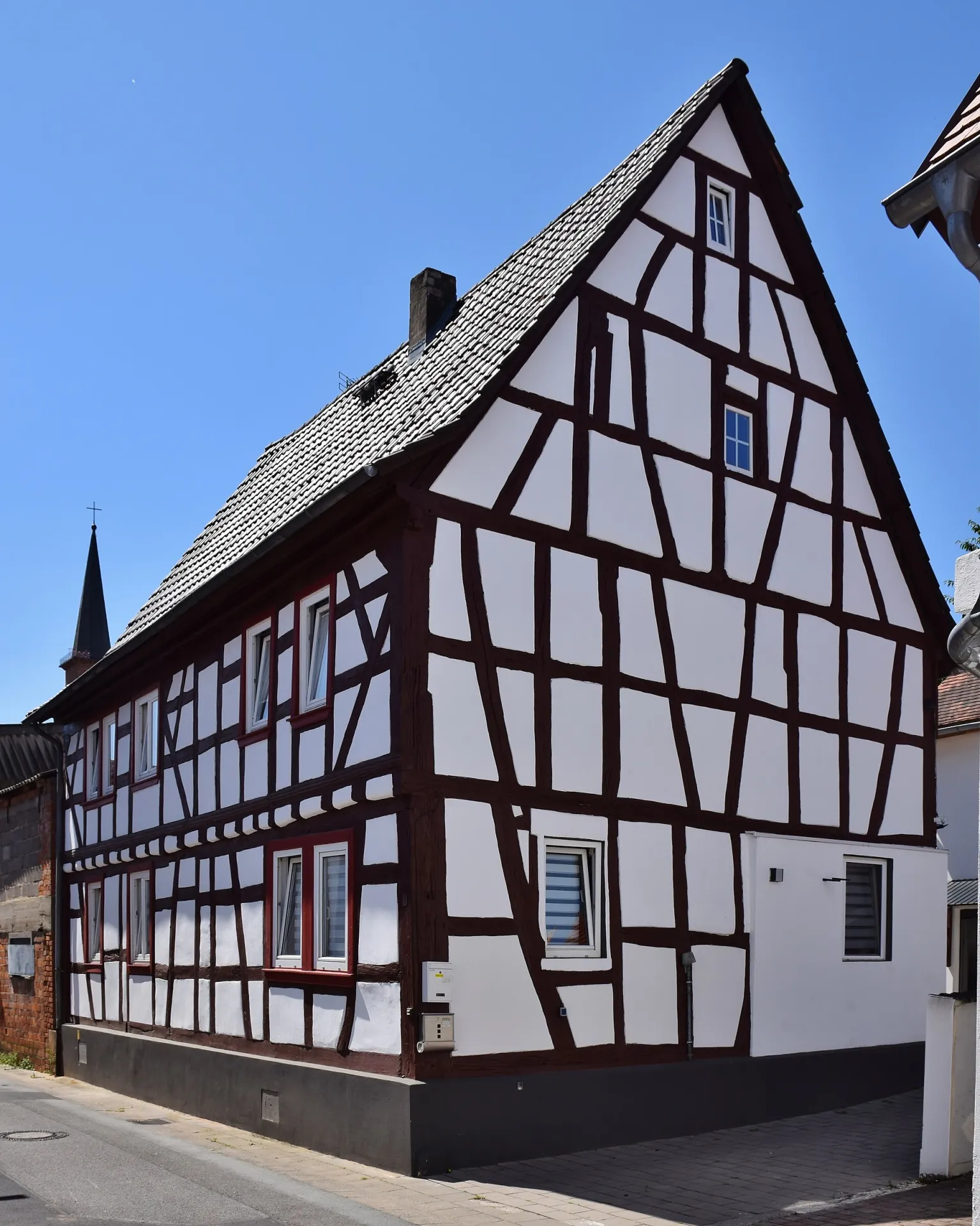 Fachwerkgiebel in der Katzengasse in Schaafheim